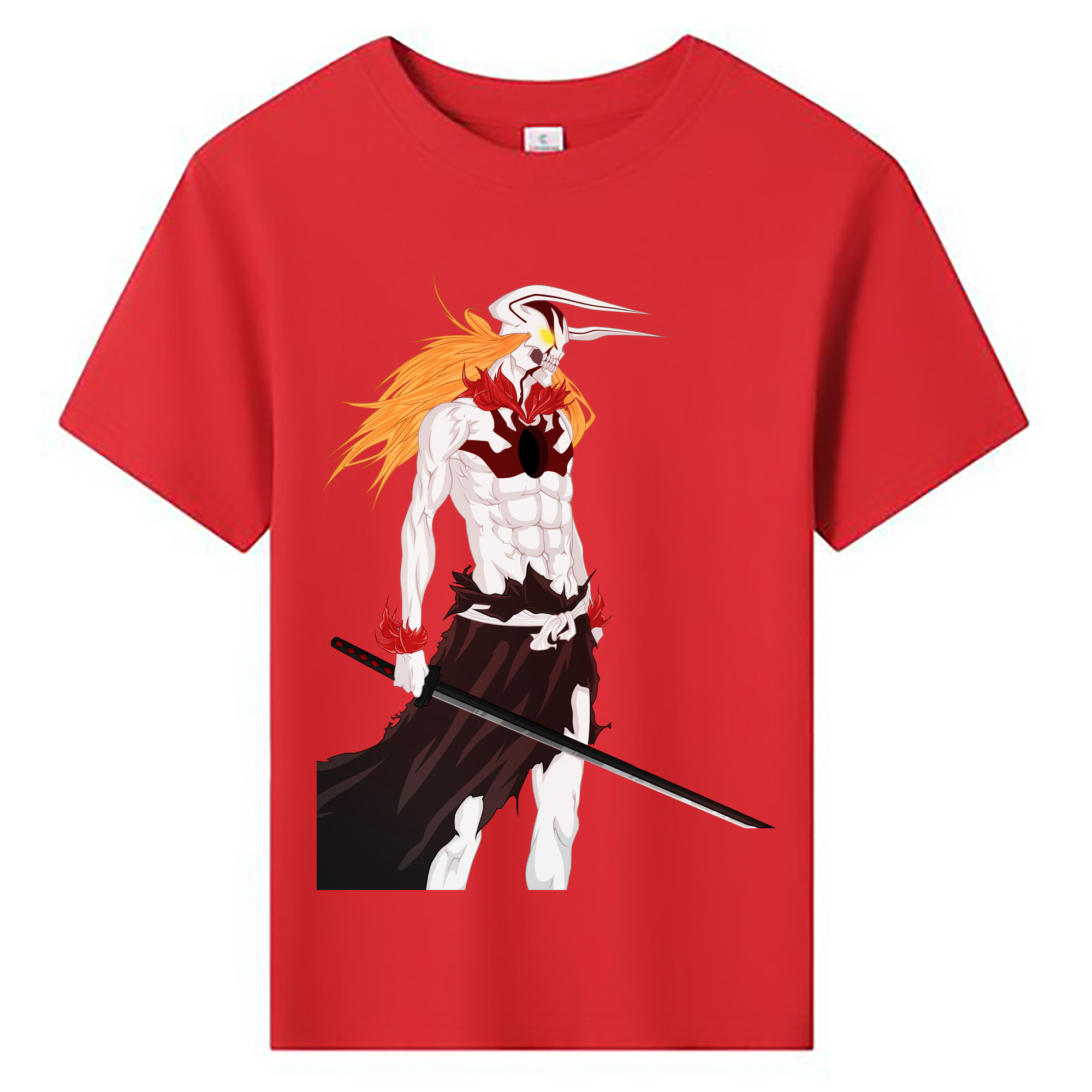 （画像用） ブリーチ 黒崎一護（くろさき いちご）BLEACH Kurosaki Ichigo 綿100％キッズTシャツ（フロントプリント）