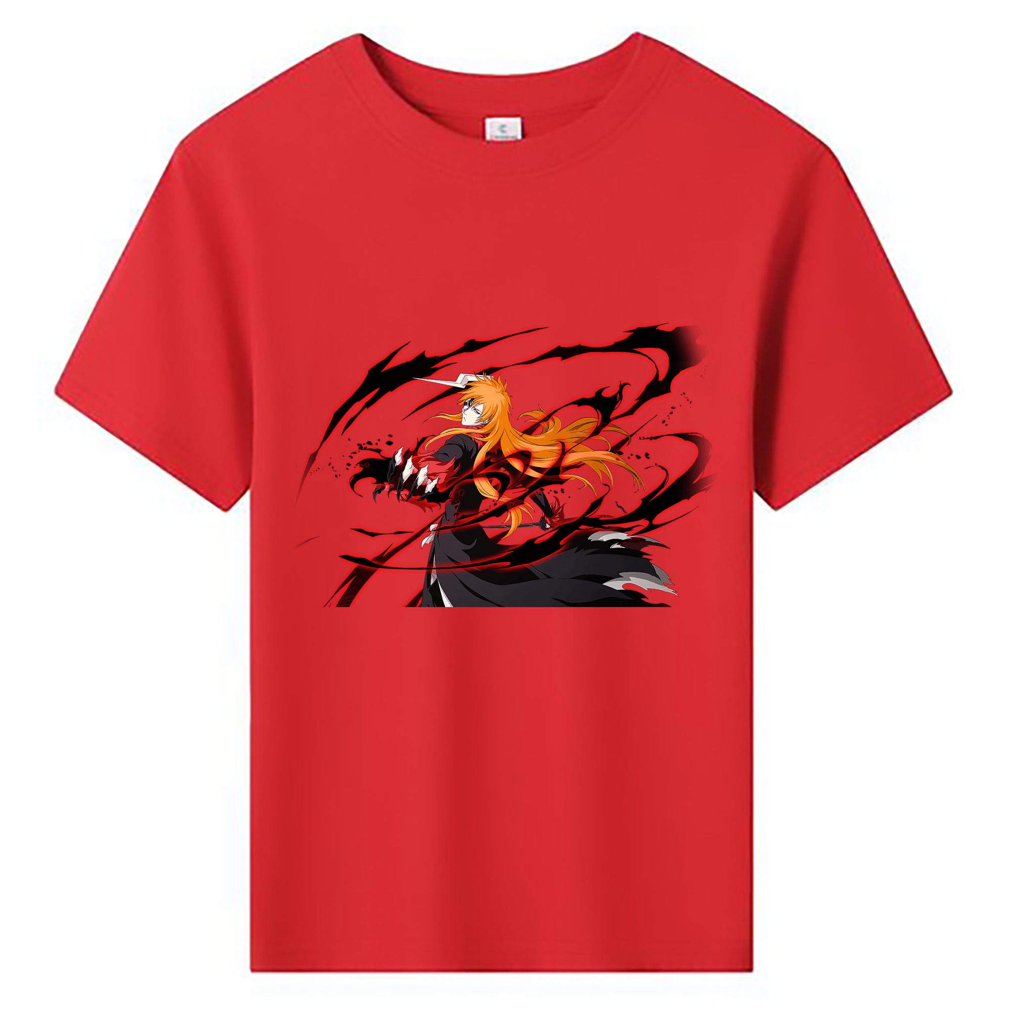 （画像用） ブリーチ 黒崎一護（くろさき いちご）BLEACH Kurosaki Ichigo 綿100％キッズTシャツ（フロントプリント）
