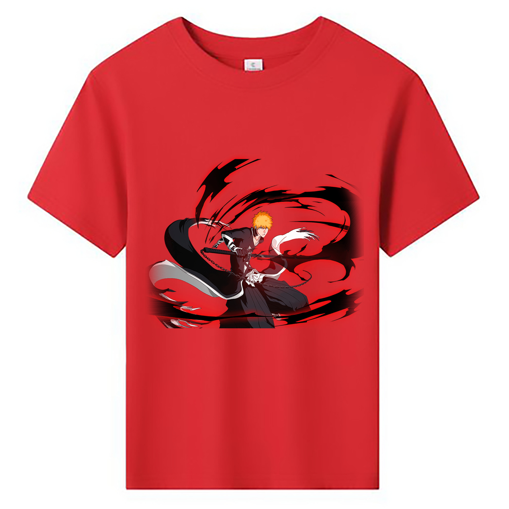 （画像用） ブリーチ 黒崎一護（くろさき いちご）BLEACH Kurosaki Ichigo 綿100％キッズTシャツ（フロントプリント）
