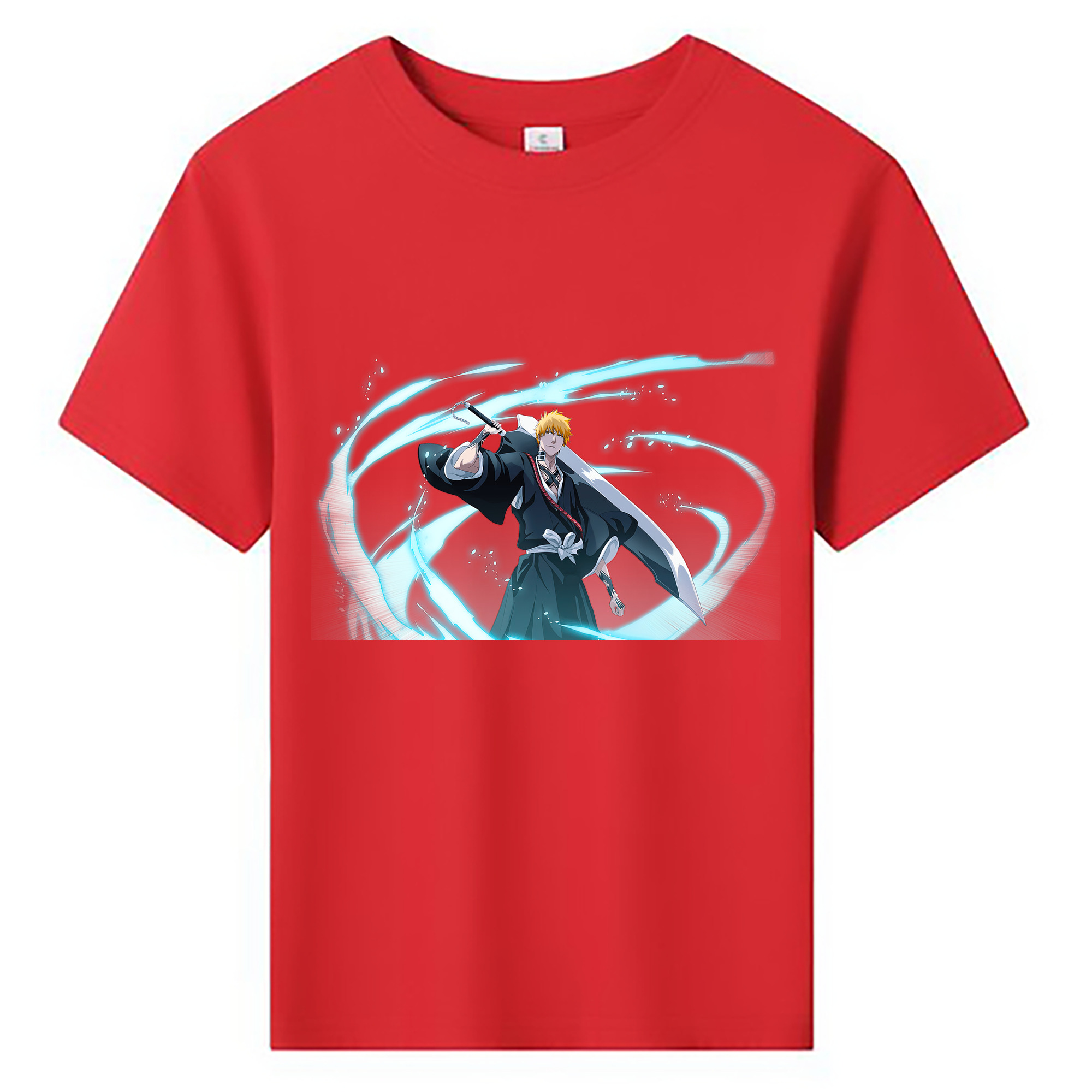 （画像用） ブリーチ 黒崎一護（くろさき いちご）BLEACH Kurosaki Ichigo 綿100％キッズTシャツ（フロントプリント）