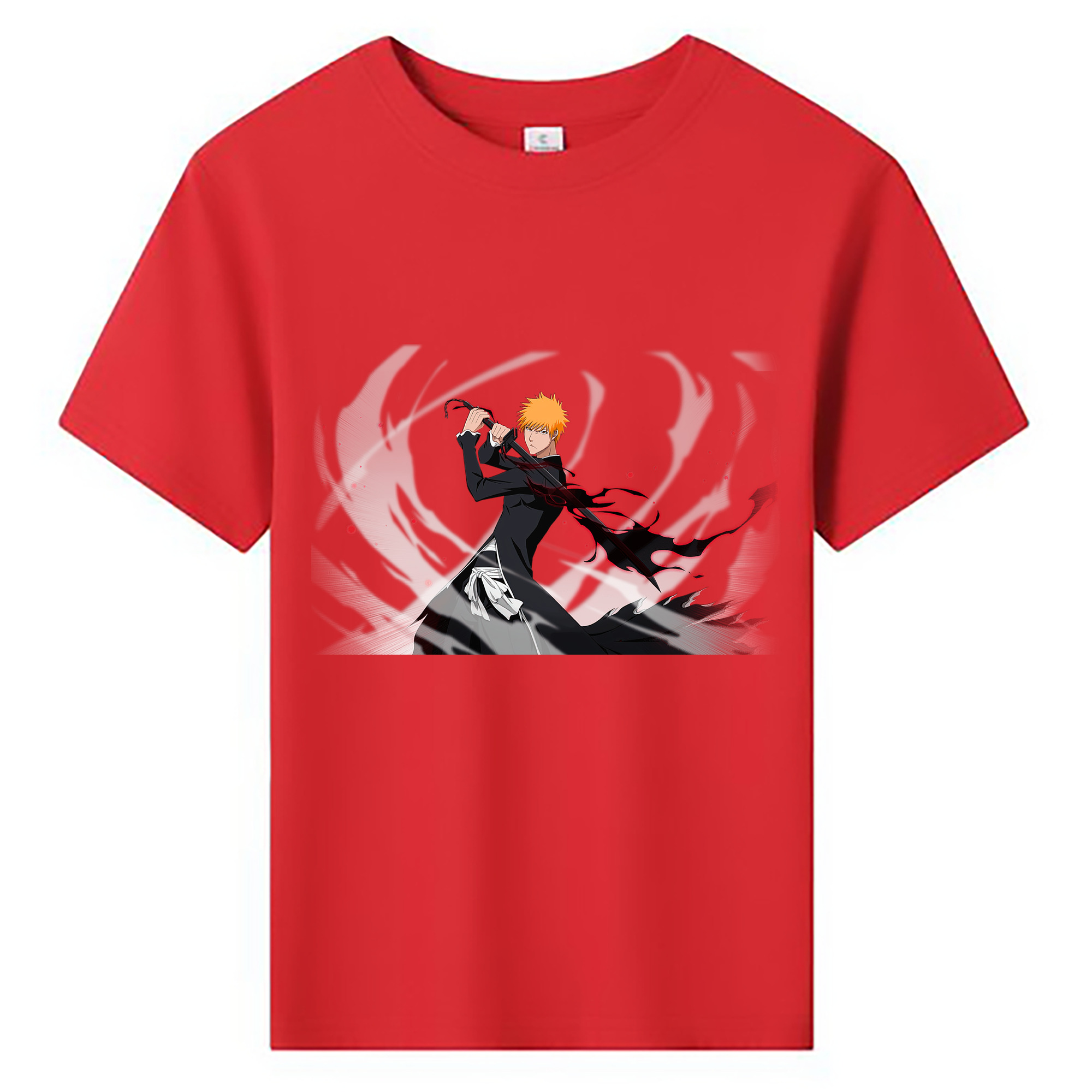 （画像用） ブリーチ 黒崎一護（くろさき いちご）BLEACH Kurosaki Ichigo 綿100％キッズTシャツ（フロントプリント）