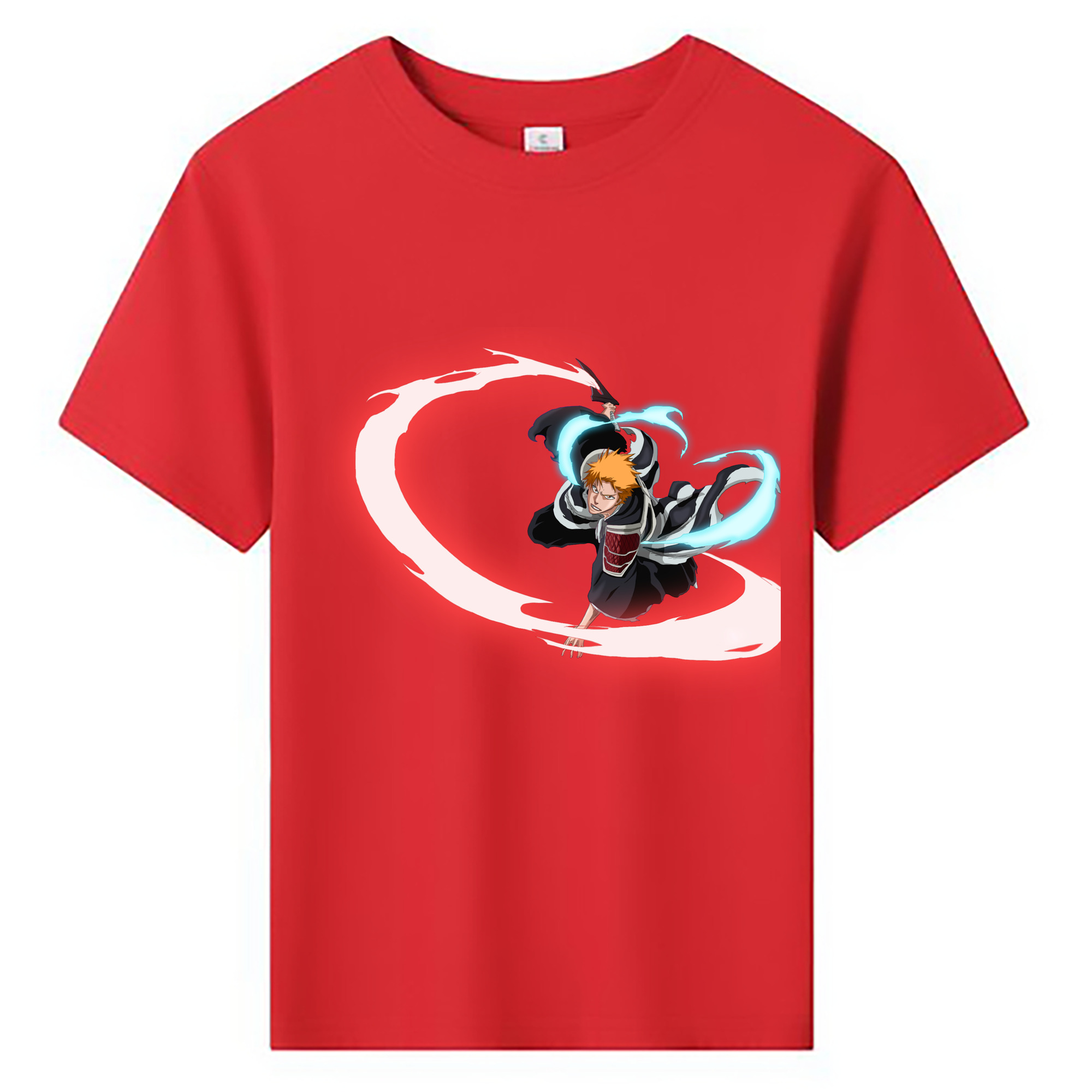 （画像用） ブリーチ 黒崎一護（くろさき いちご）BLEACH Kurosaki Ichigo 綿100％キッズTシャツ（フロントプリント）