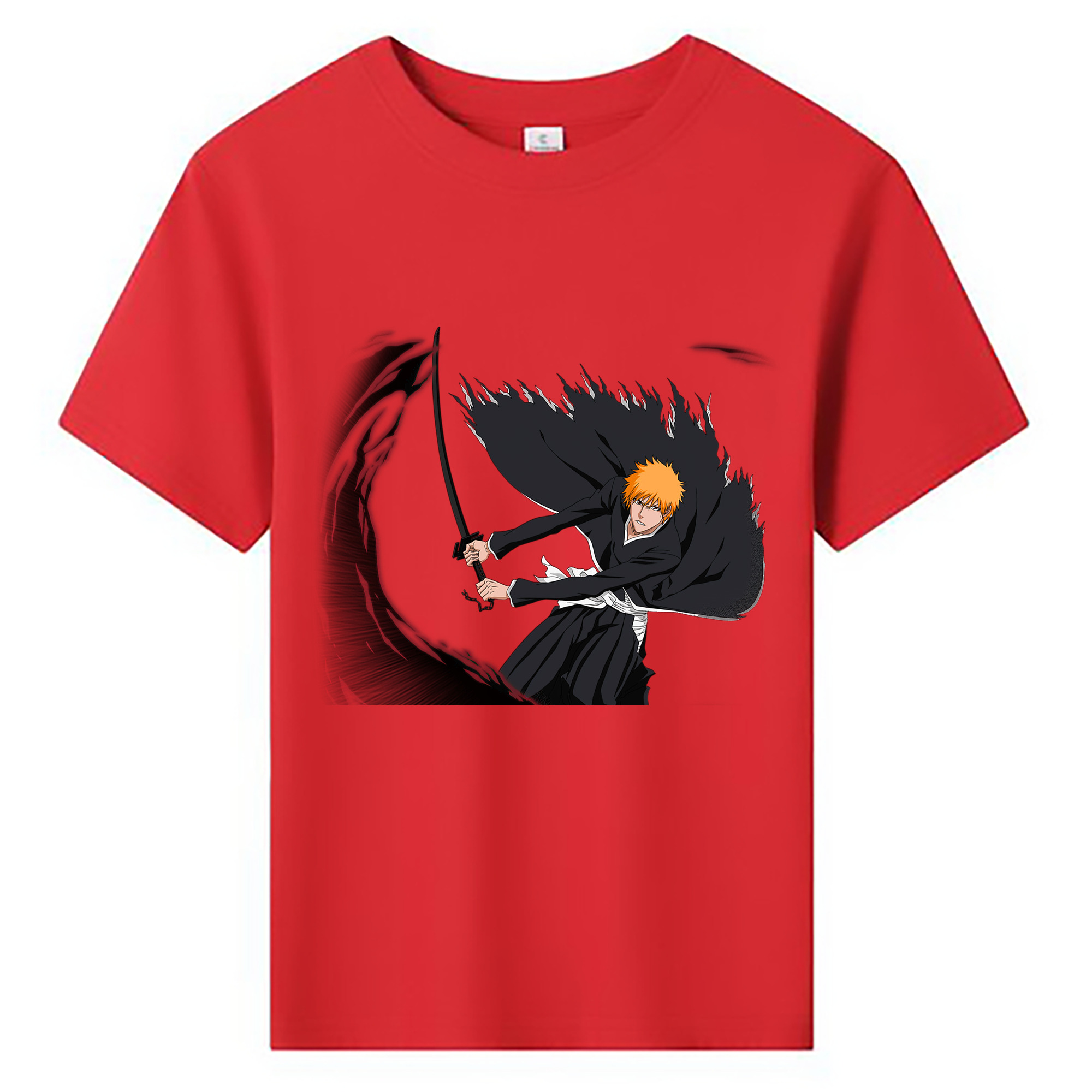 （画像用） ブリーチ 黒崎一護（くろさき いちご）BLEACH Kurosaki Ichigo 綿100％キッズTシャツ（フロントプリント）