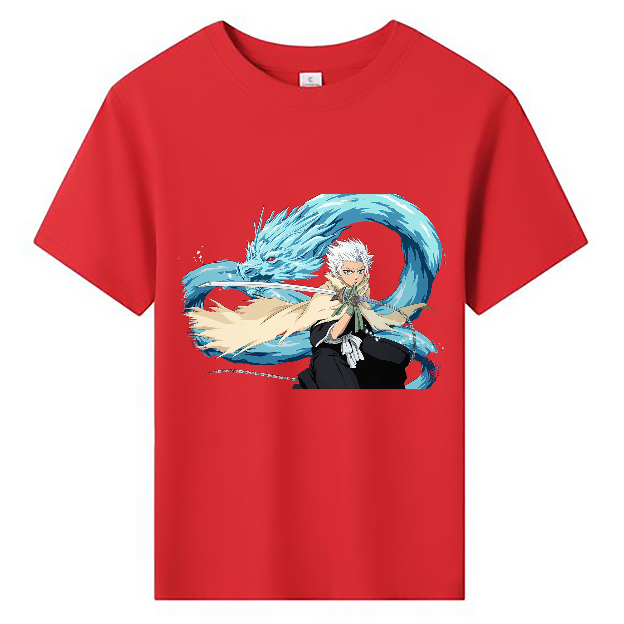（画像用） ブリーチ 日番谷冬獅郎（ひつがや とうしろう） BLEACH Hitsugaya Toushirou 綿100％キッズTシャツ（フロントプリント）