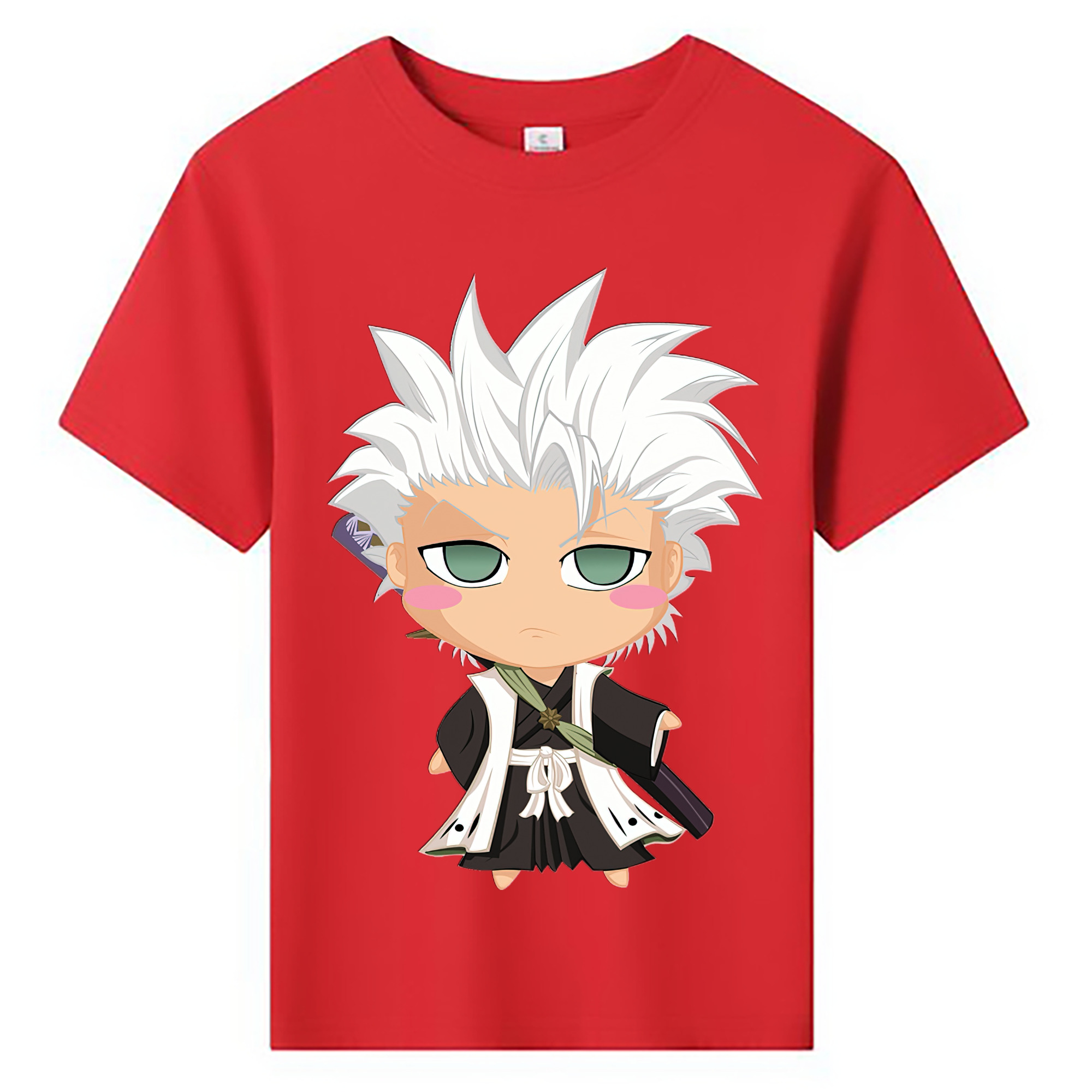 （画像用） ブリーチ 日番谷冬獅郎（ひつがや とうしろう） BLEACH Hitsugaya Toushirou 綿100％キッズTシャツ（フロントプリント）