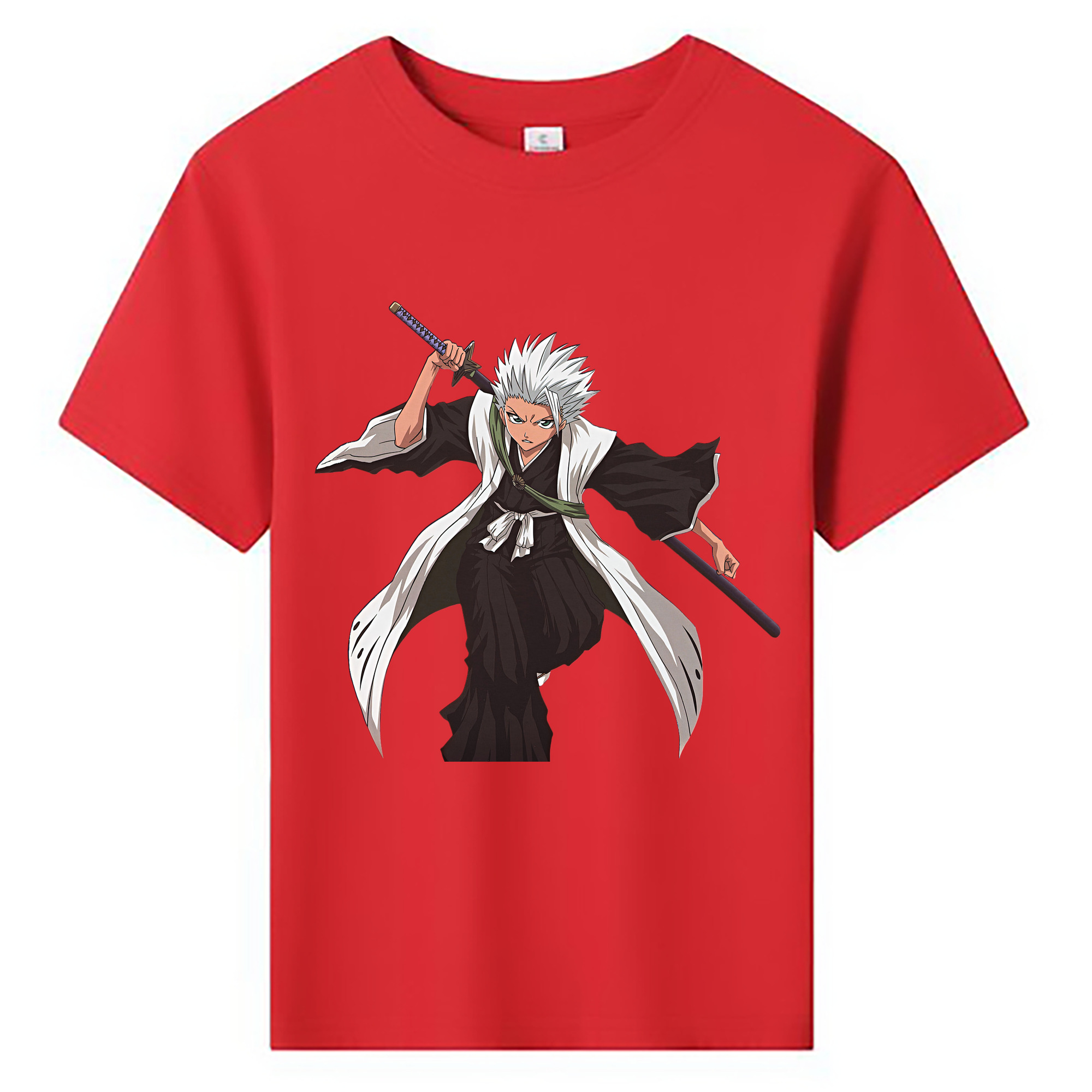 （画像用） ブリーチ 日番谷冬獅郎（ひつがや とうしろう） BLEACH Hitsugaya Toushirou 綿100％キッズTシャツ（フロントプリント）