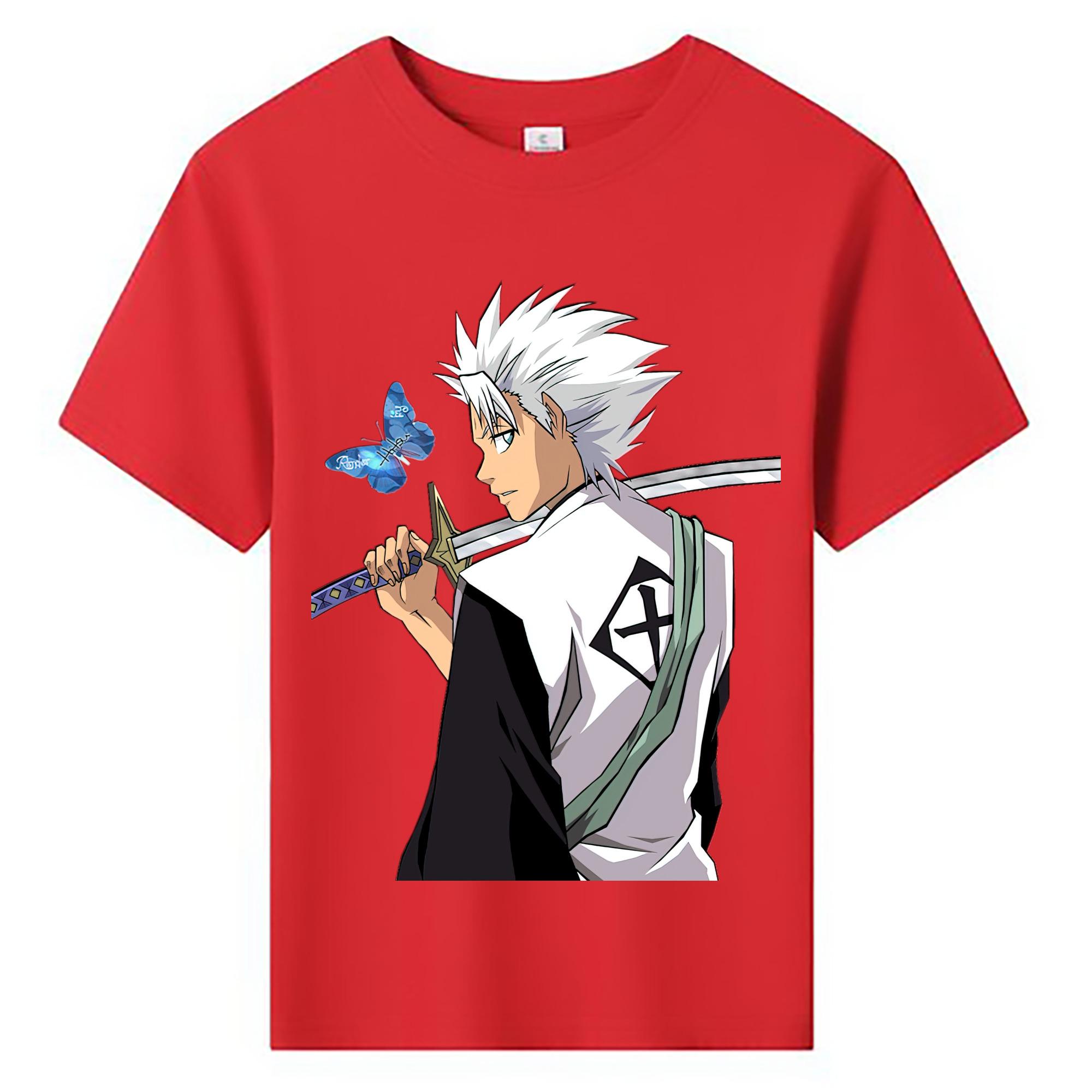 （画像用） ブリーチ 日番谷冬獅郎（ひつがや とうしろう） BLEACH Hitsugaya Toushirou 綿100％キッズTシャツ（フロントプリント）