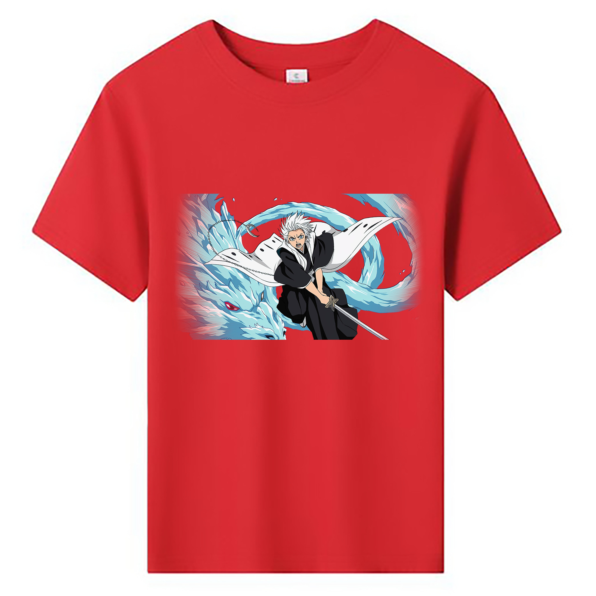 （画像用） ブリーチ 日番谷冬獅郎（ひつがや とうしろう） BLEACH Hitsugaya Toushirou 綿100％キッズTシャツ（フロントプリント）