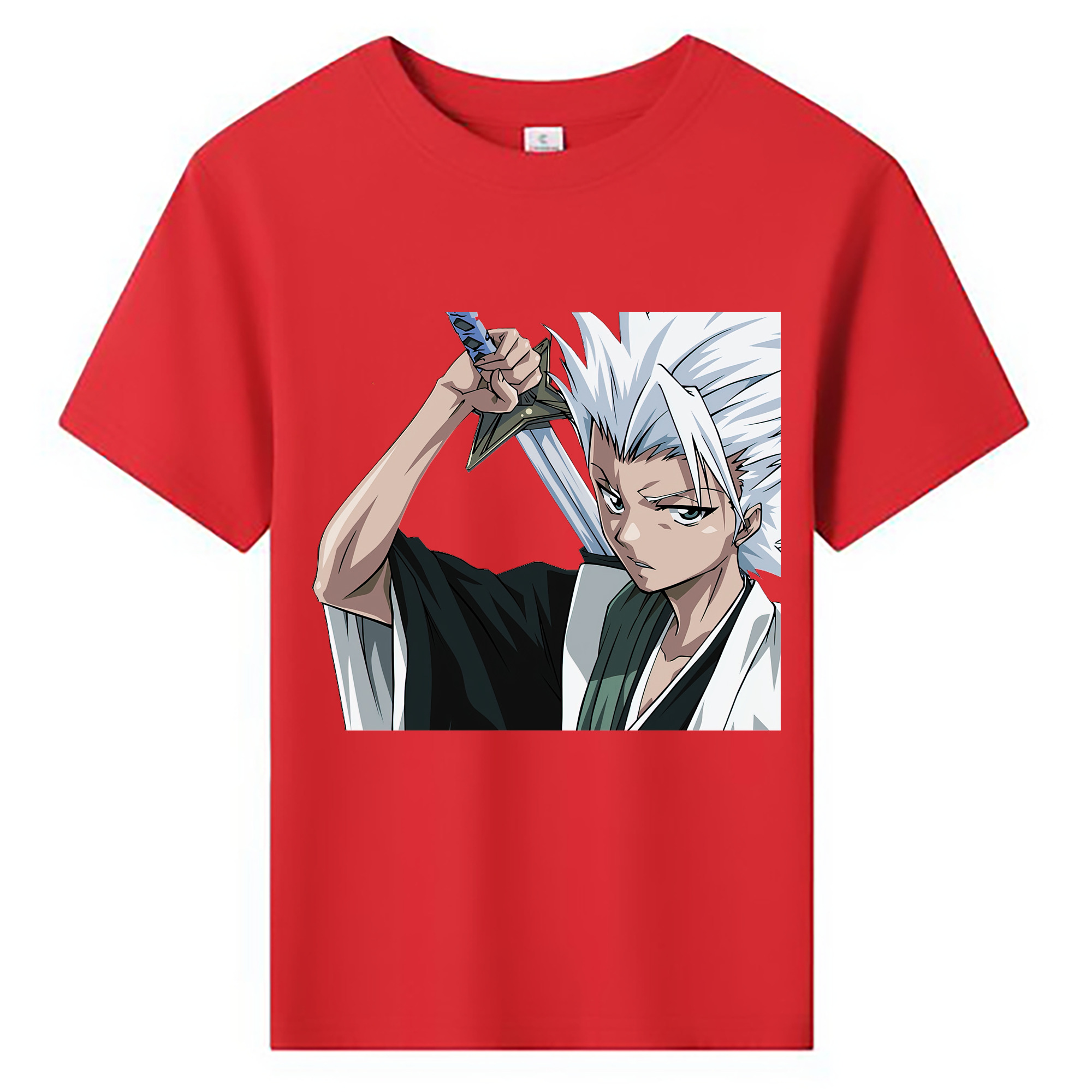 （画像用） ブリーチ 日番谷冬獅郎（ひつがや とうしろう） BLEACH Hitsugaya Toushirou 綿100％キッズTシャツ（フロントプリント）