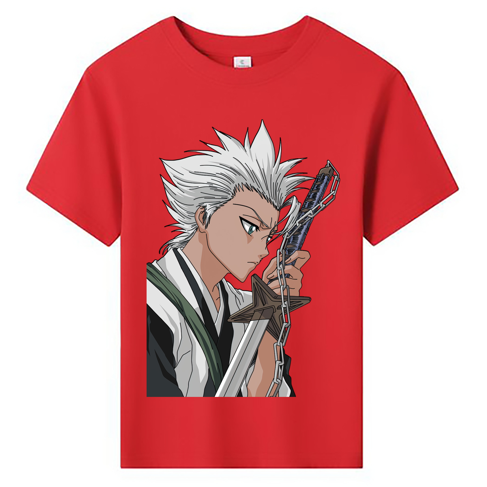 （画像用） ブリーチ 日番谷冬獅郎（ひつがや とうしろう） BLEACH Hitsugaya Toushirou 綿100％キッズTシャツ（フロントプリント）