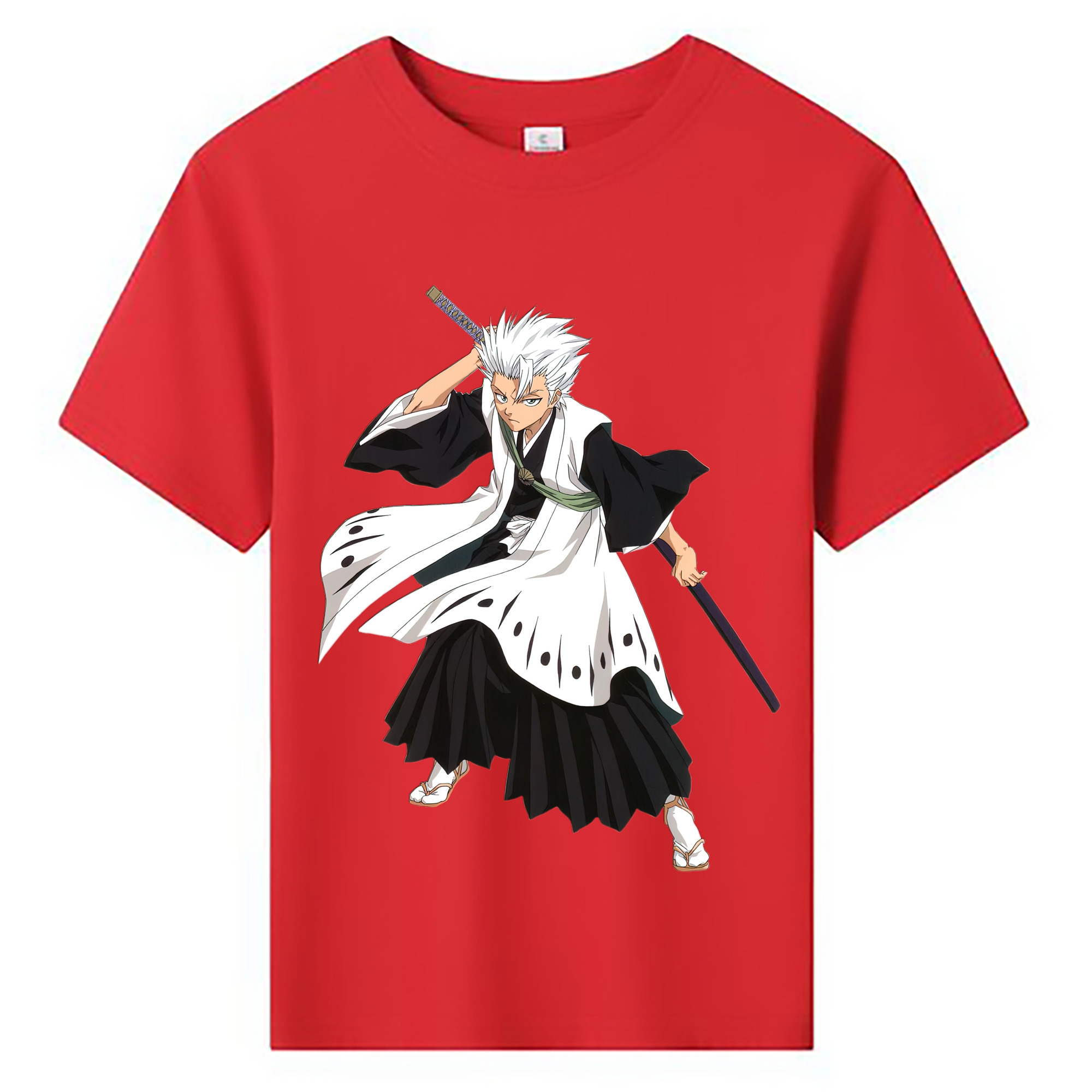 （画像用） ブリーチ 日番谷冬獅郎（ひつがや とうしろう） BLEACH Hitsugaya Toushirou 綿100％キッズTシャツ（フロントプリント）