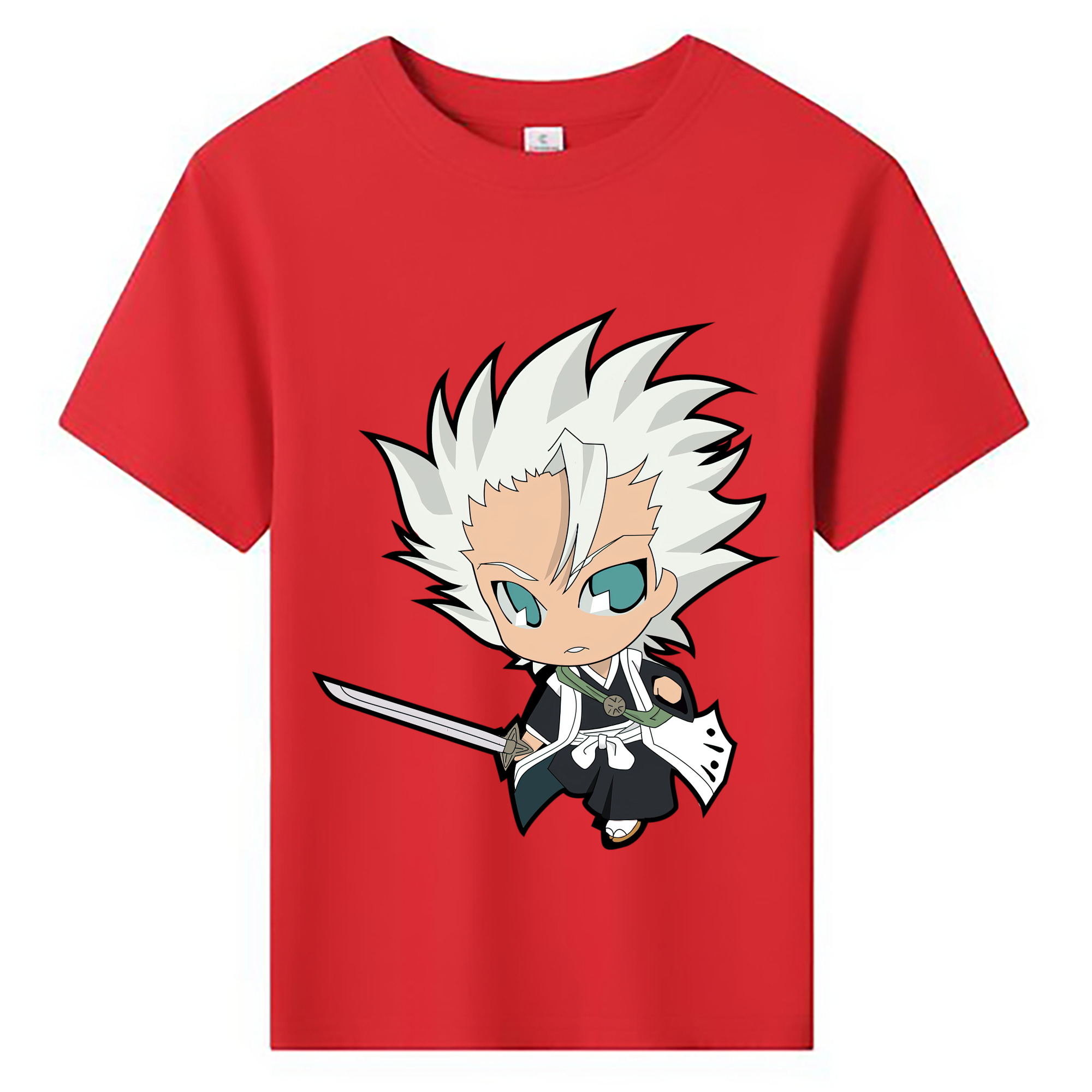 （画像用） ブリーチ 日番谷冬獅郎（ひつがや とうしろう） BLEACH Hitsugaya Toushirou 綿100％キッズTシャツ（フロントプリント）
