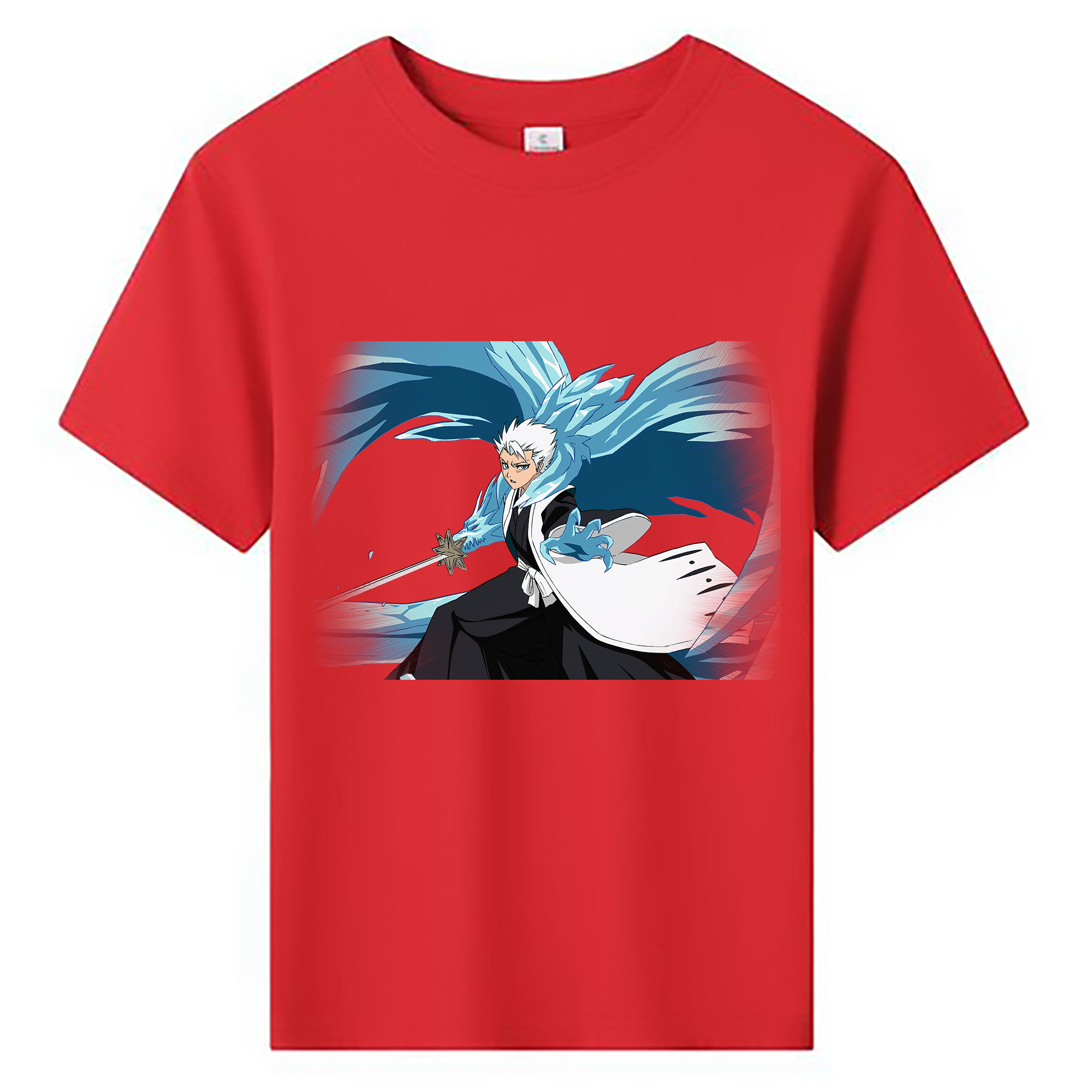 （画像用） ブリーチ 日番谷冬獅郎（ひつがや とうしろう） BLEACH Hitsugaya Toushirou 綿100％キッズTシャツ（フロントプリント）