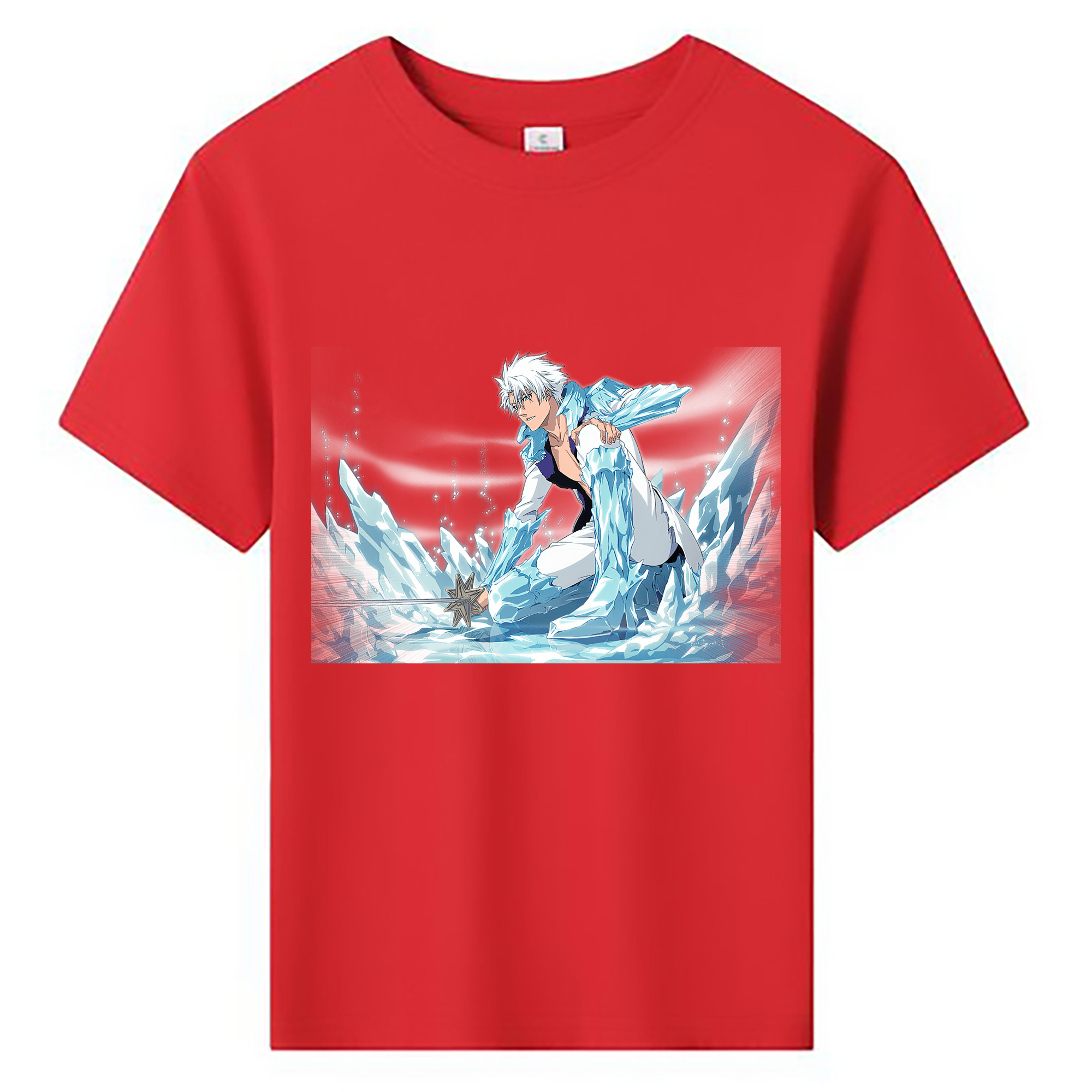 （画像用） ブリーチ 日番谷冬獅郎（ひつがや とうしろう） BLEACH Hitsugaya Toushirou 綿100％キッズTシャツ（フロントプリント）