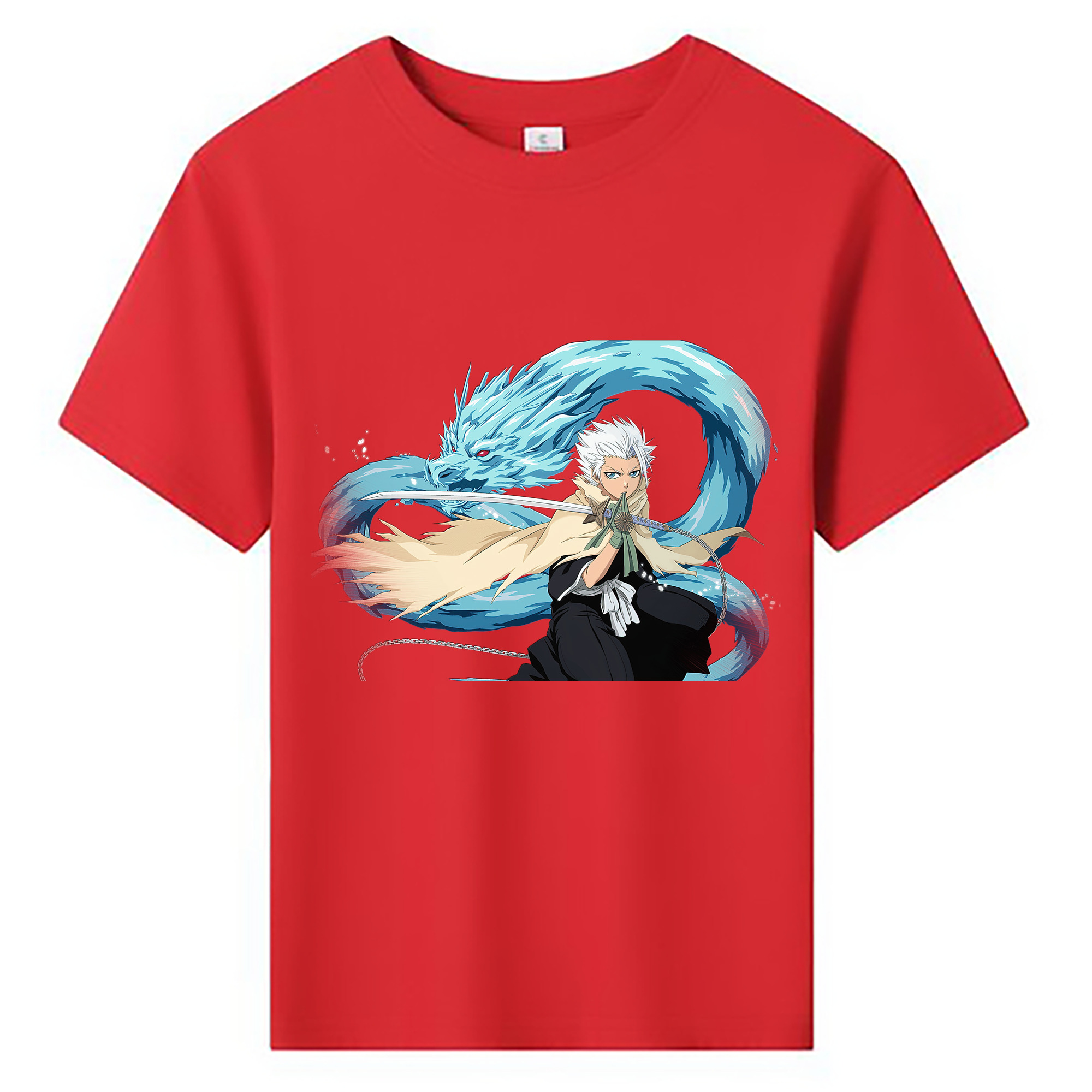 （画像用） ブリーチ 日番谷冬獅郎（ひつがや とうしろう） BLEACH Hitsugaya Toushirou 綿100％キッズTシャツ（フロントプリント）