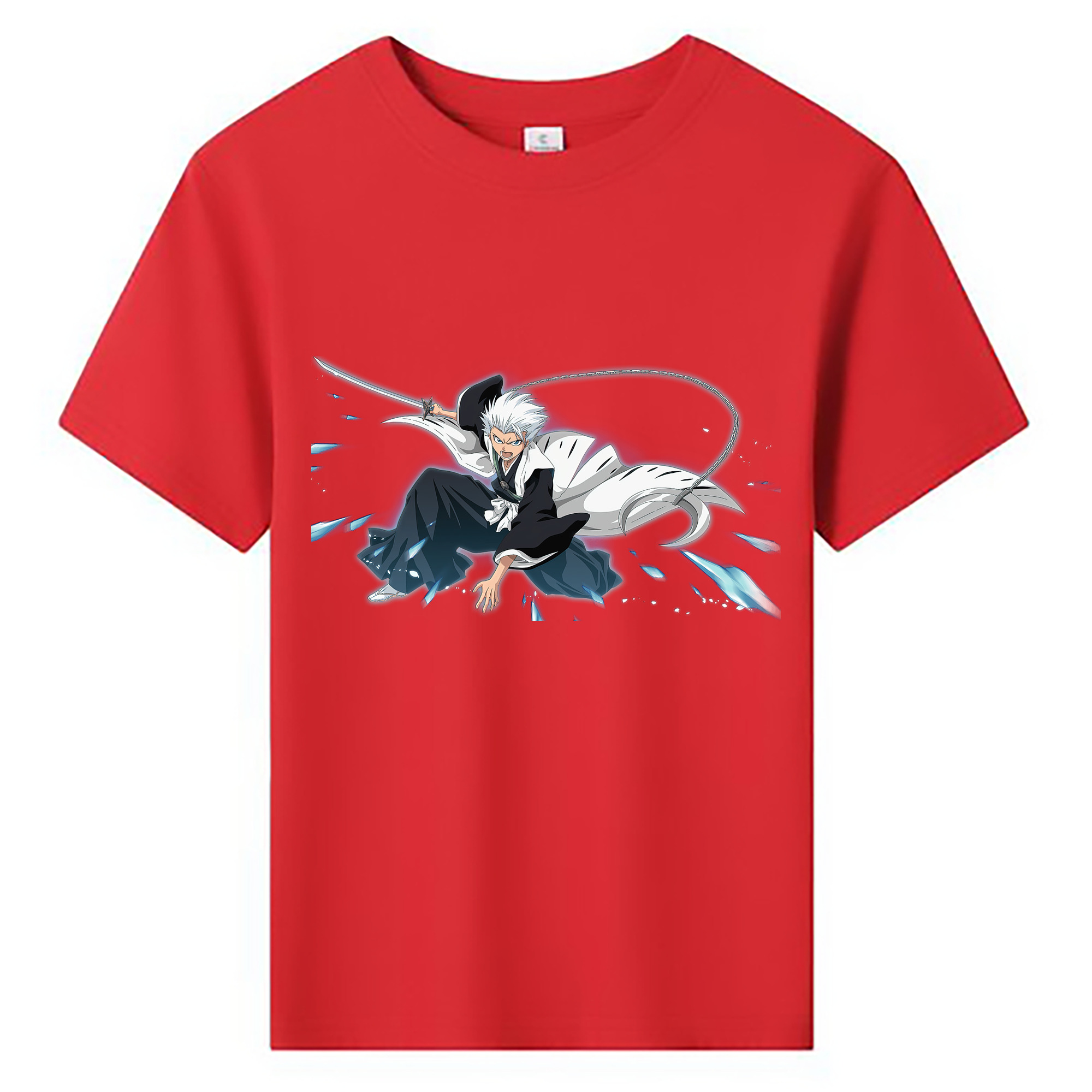 （画像用） ブリーチ 日番谷冬獅郎（ひつがや とうしろう） BLEACH Hitsugaya Toushirou 綿100％キッズTシャツ（フロントプリント）
