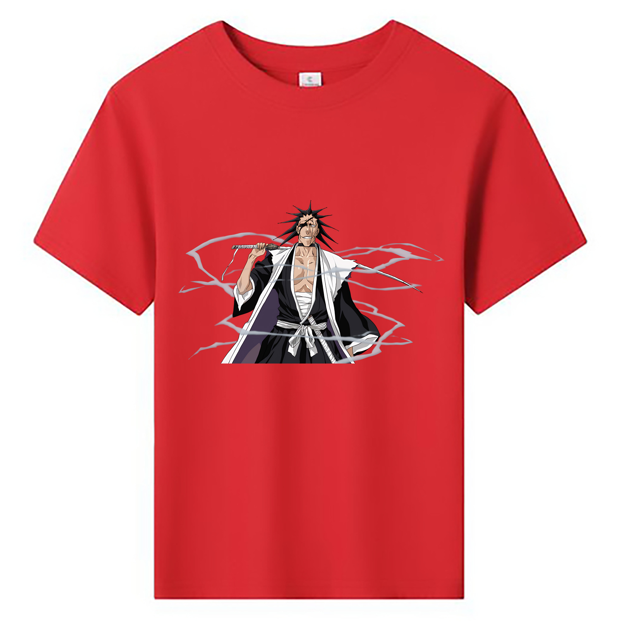（画像用） ブリーチ ざらき けんぱち BLEACH Zaraki Kenpachi 綿100％キッズTシャツ（フロントプリント）