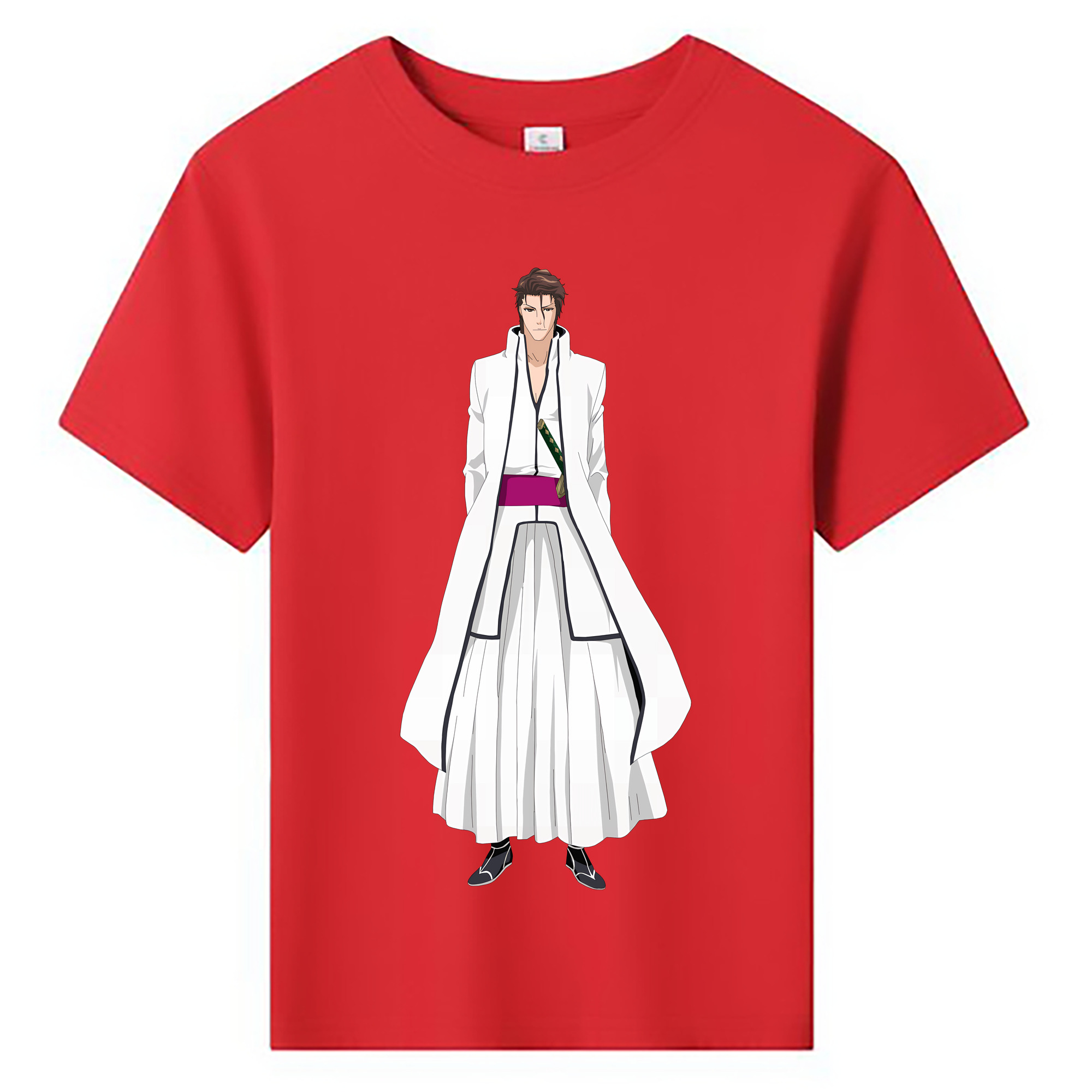 （画像用） ブリーチ 藍染 惣右介（あいぜん そうすけ） BLEACH Aizen Sousuke 綿100％キッズTシャツ（フロントプリント）