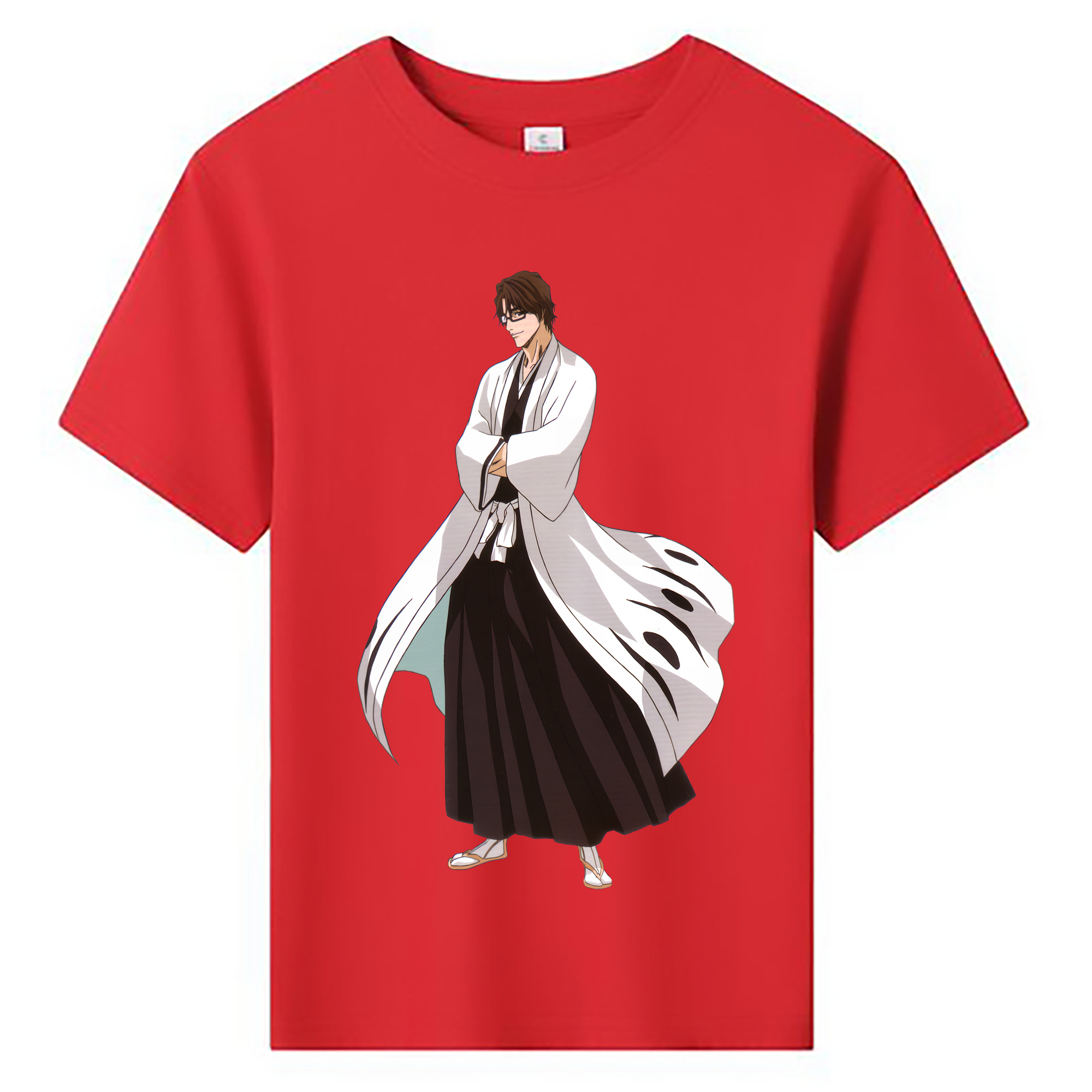 （画像用） ブリーチ 藍染 惣右介（あいぜん そうすけ） BLEACH Aizen Sousuke 綿100％キッズTシャツ（フロントプリント）