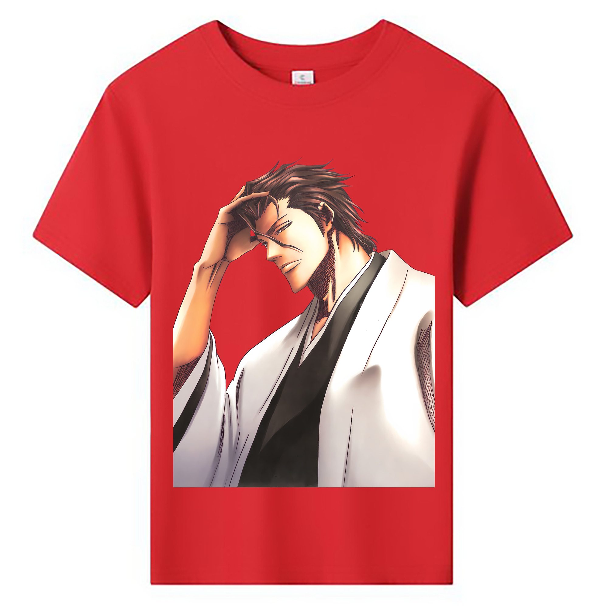（画像用） ブリーチ 藍染 惣右介（あいぜん そうすけ） BLEACH Aizen Sousuke 綿100％キッズTシャツ（フロントプリント）