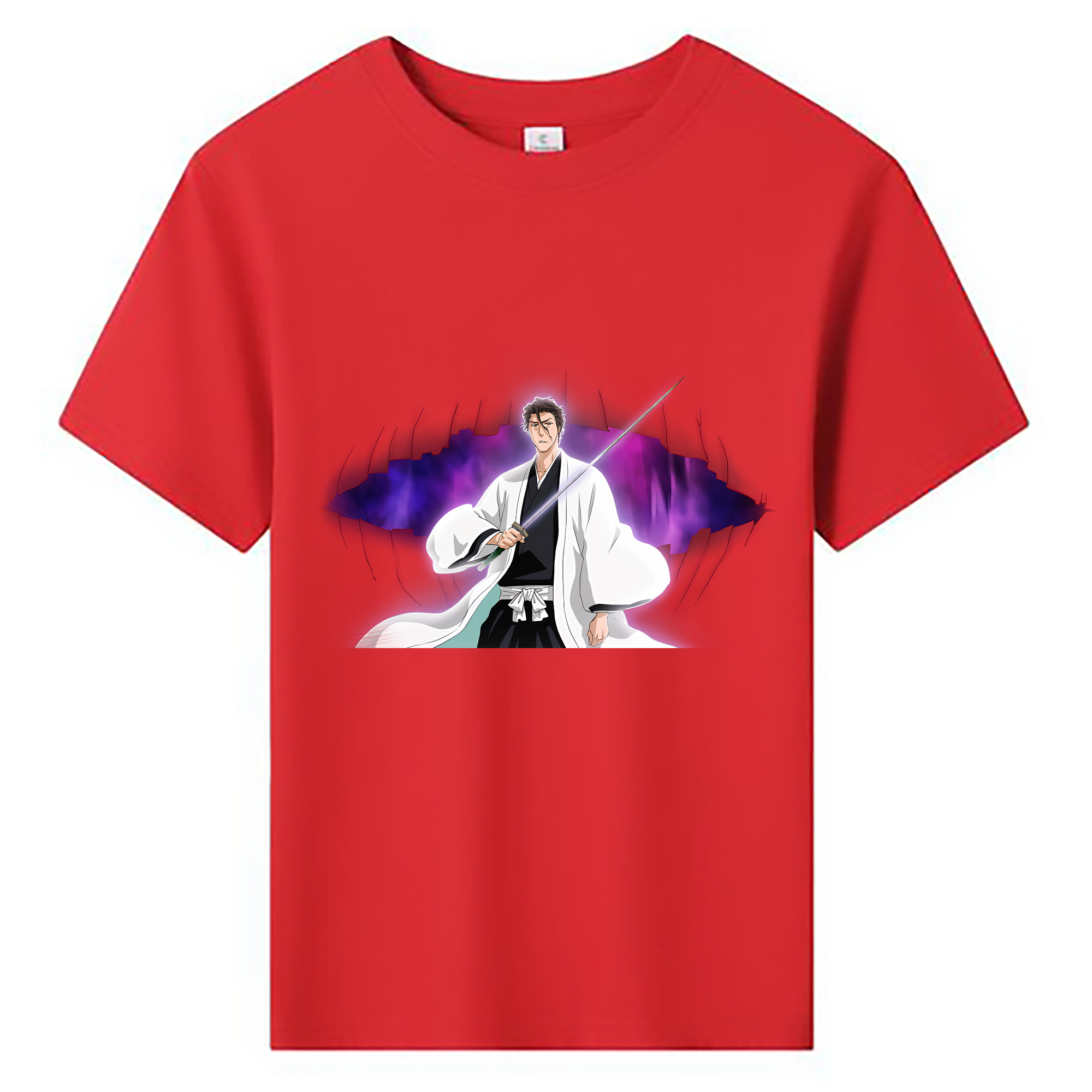 （画像用） ブリーチ 藍染 惣右介（あいぜん そうすけ） BLEACH Aizen Sousuke 綿100％キッズTシャツ（フロントプリント）