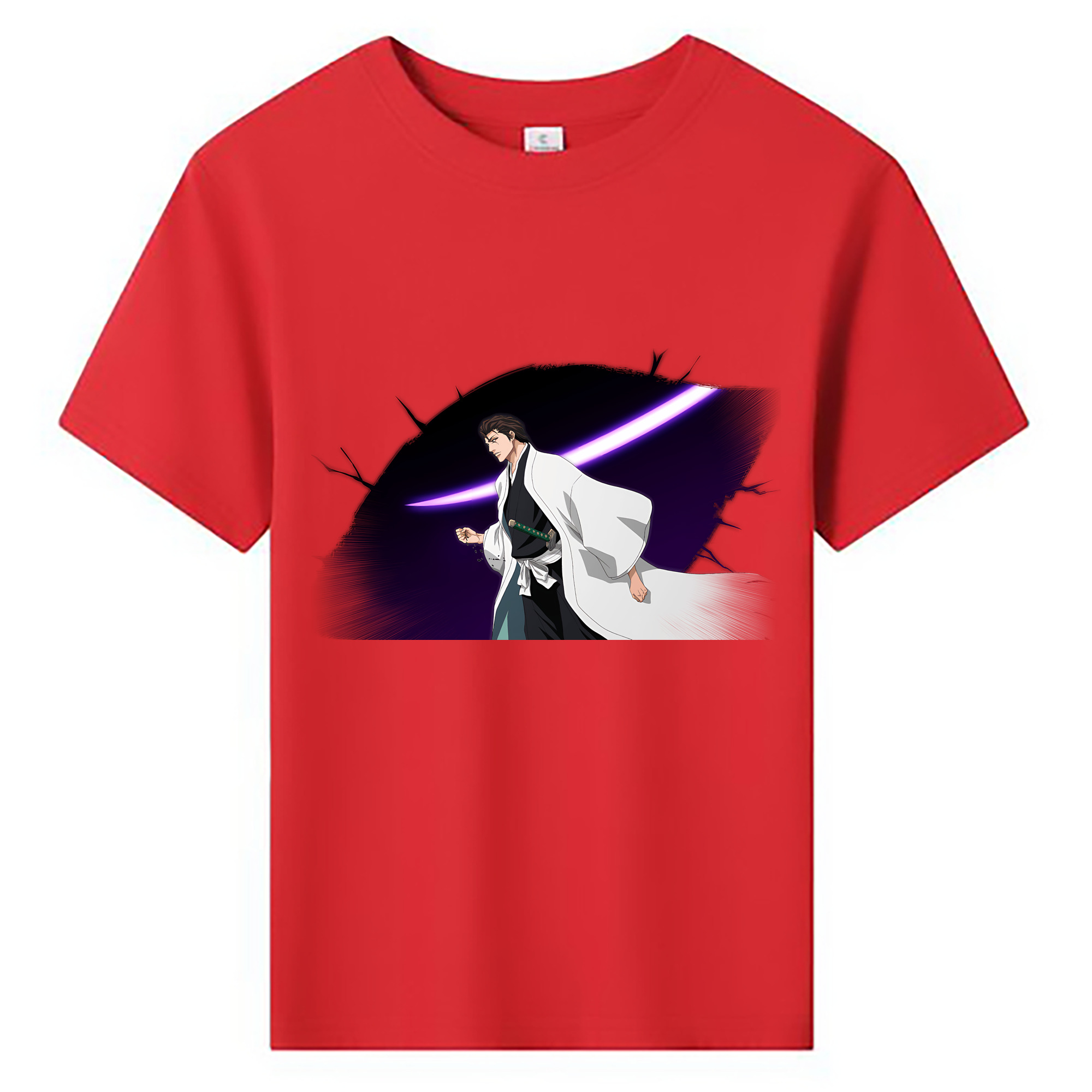 （画像用） ブリーチ 藍染 惣右介（あいぜん そうすけ） BLEACH Aizen Sousuke 綿100％キッズTシャツ（フロントプリント）