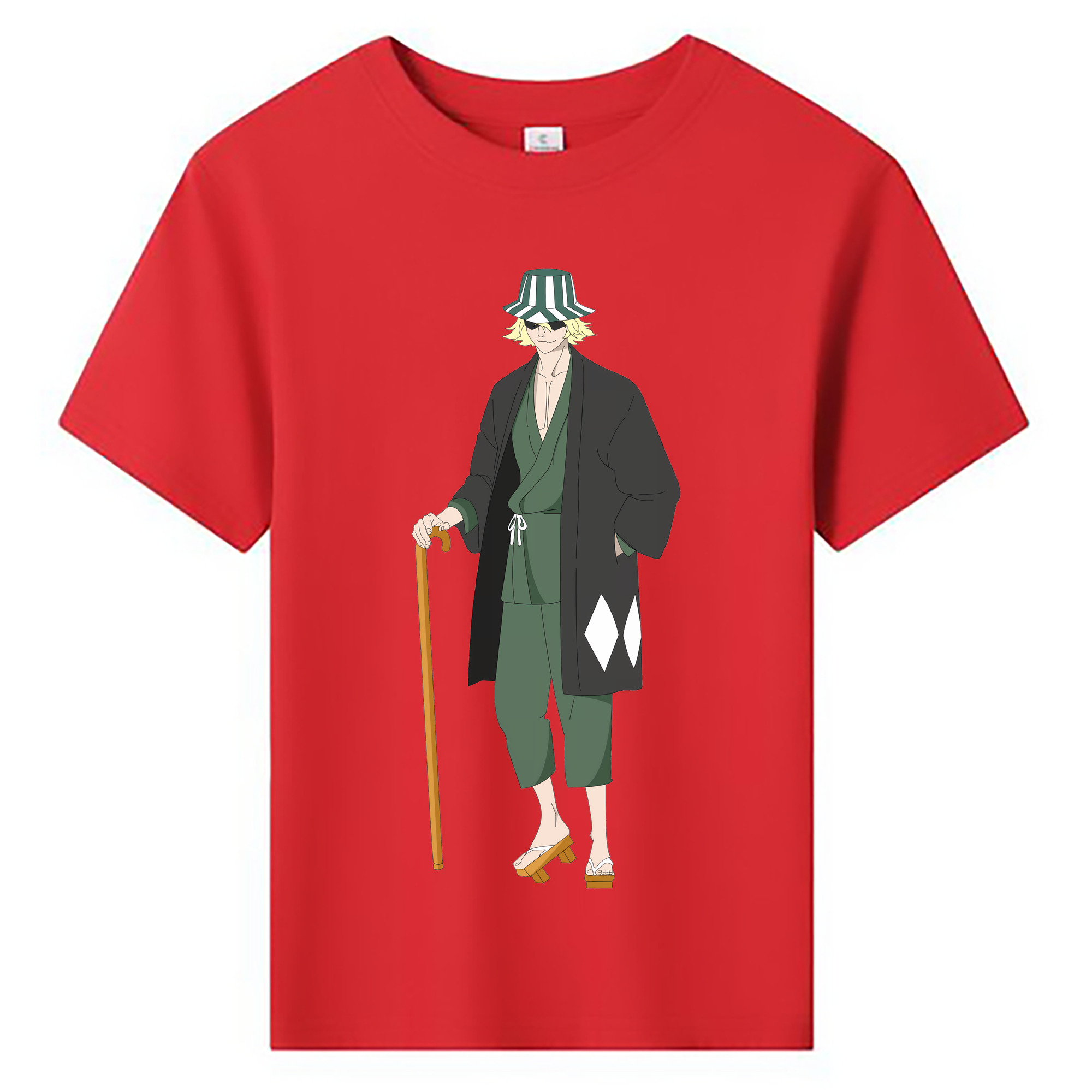 （画像用） "ブリーチ 浦原 喜助（うらはら きすけ） BLEACH Urahara Kisuke " 綿100％キッズTシャツ（フロントプリント）