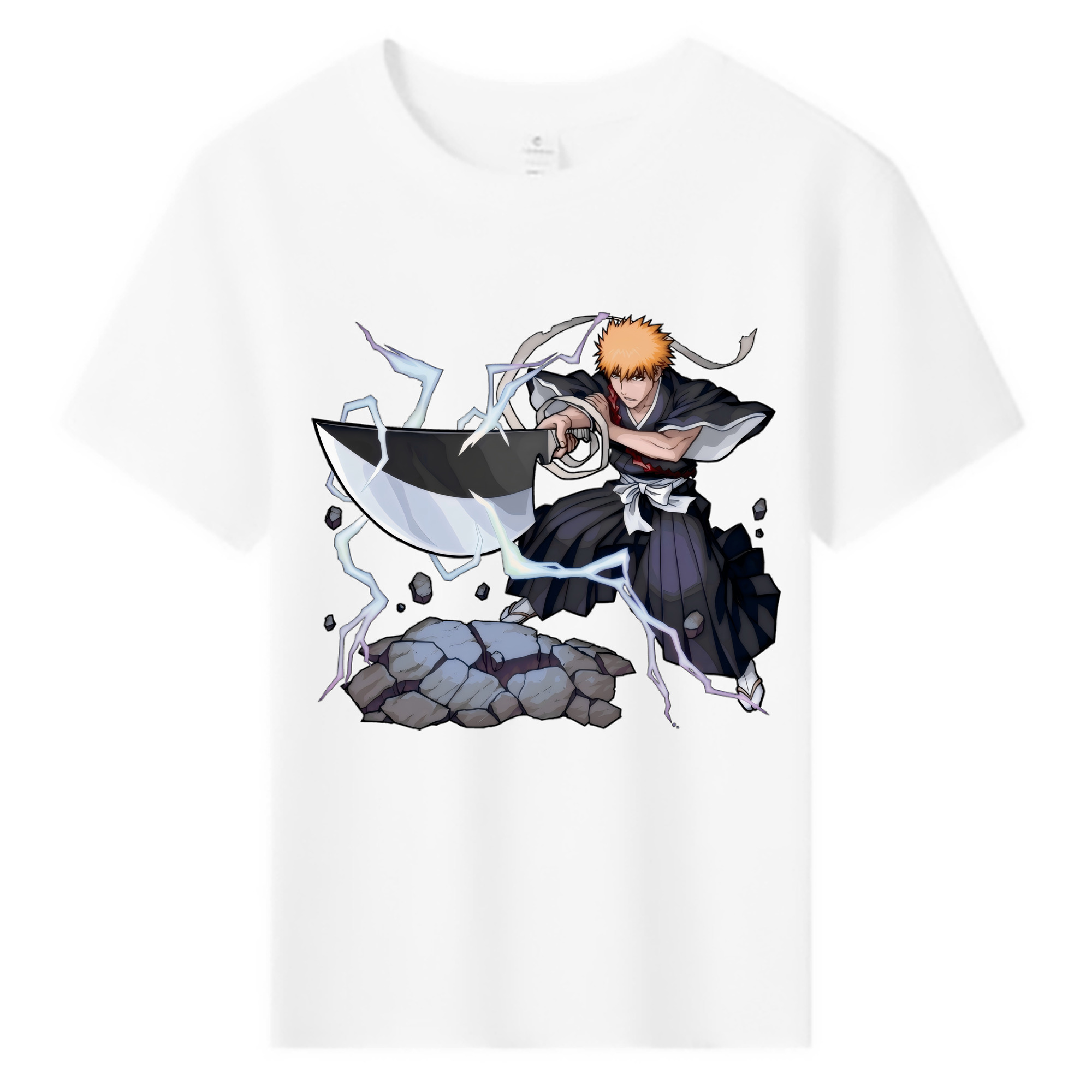 （画像用） ブリーチ 黒崎一護（くろさき いちご）BLEACH Kurosaki Ichigo 綿100％キッズTシャツ（フロントプリント）
