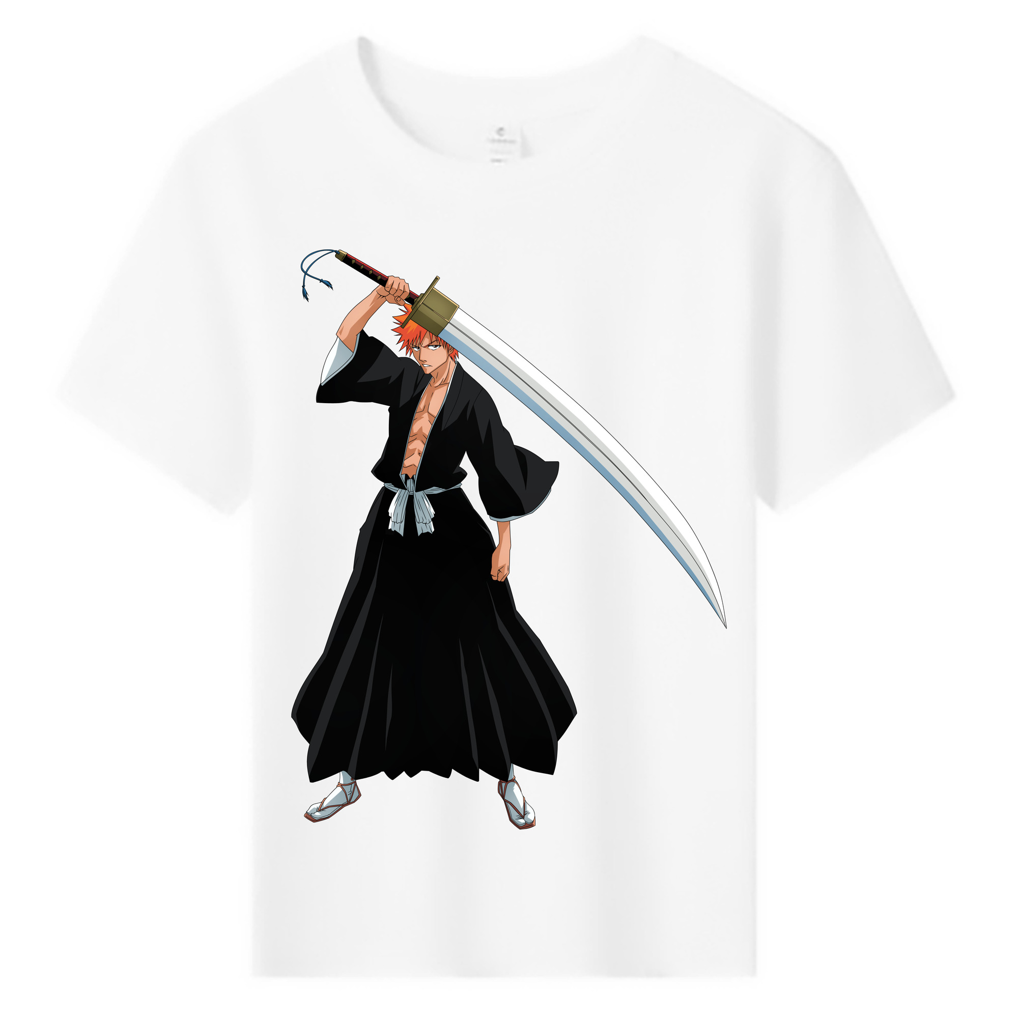 （画像用） ブリーチ 黒崎一護（くろさき いちご）BLEACH Kurosaki Ichigo 綿100％キッズTシャツ（フロントプリント）