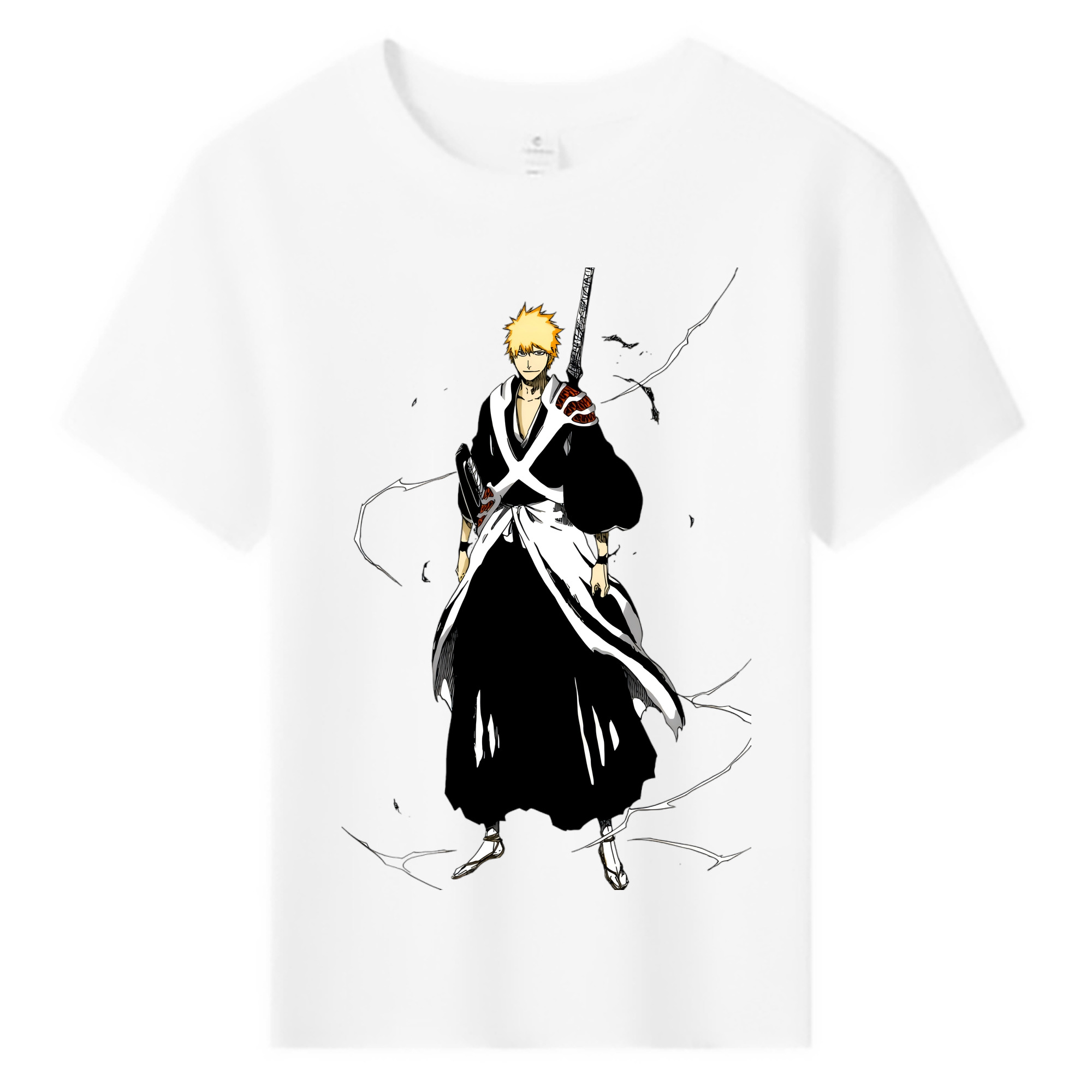 （画像用） ブリーチ 黒崎一護（くろさき いちご）BLEACH Kurosaki Ichigo 綿100％キッズTシャツ（フロントプリント）