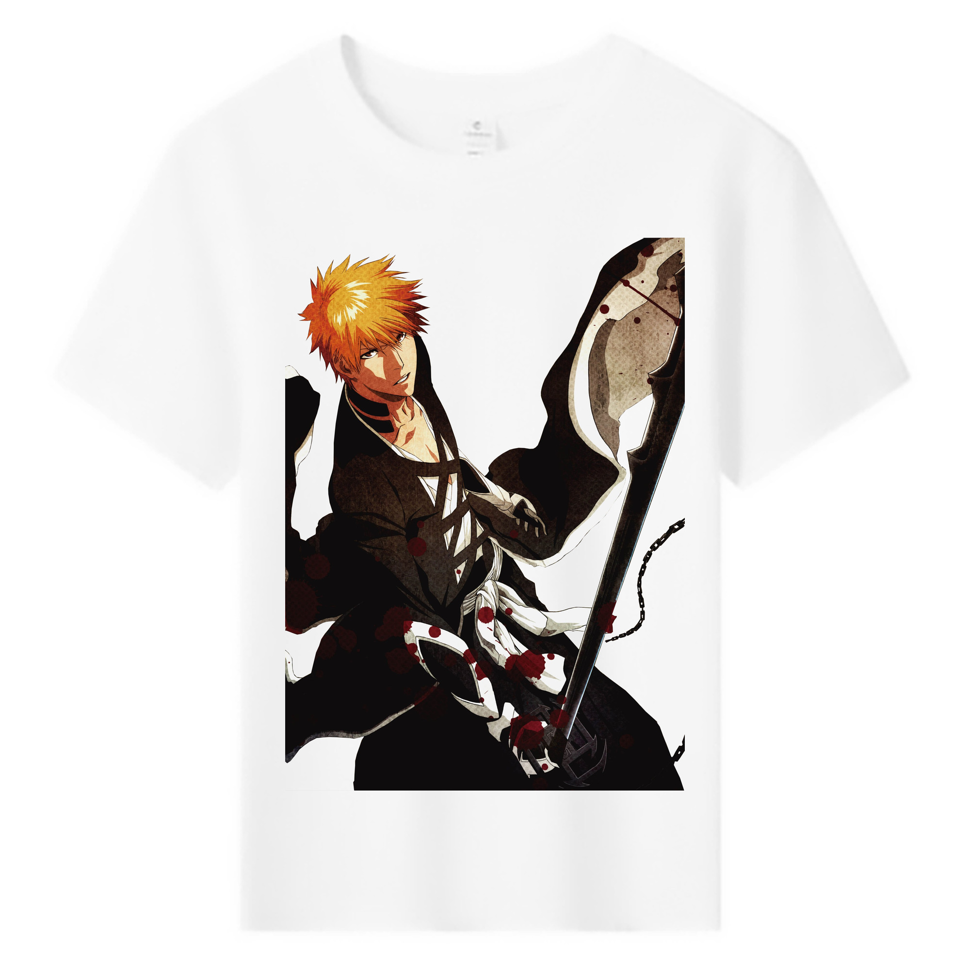 （画像用） ブリーチ 黒崎一護（くろさき いちご）BLEACH Kurosaki Ichigo 綿100％キッズTシャツ（フロントプリント）