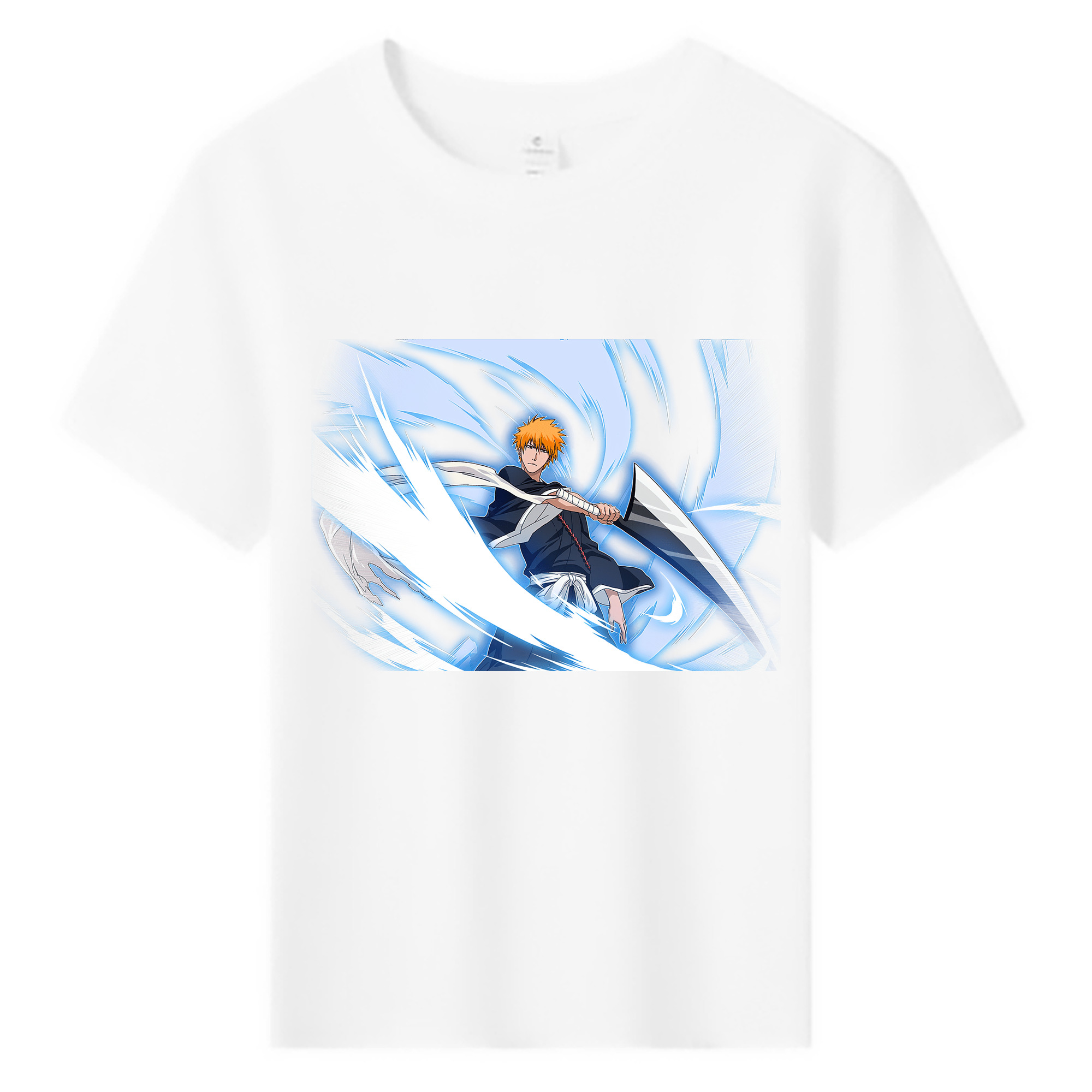 （画像用） ブリーチ 黒崎一護（くろさき いちご）BLEACH Kurosaki Ichigo 綿100％キッズTシャツ（フロントプリント）