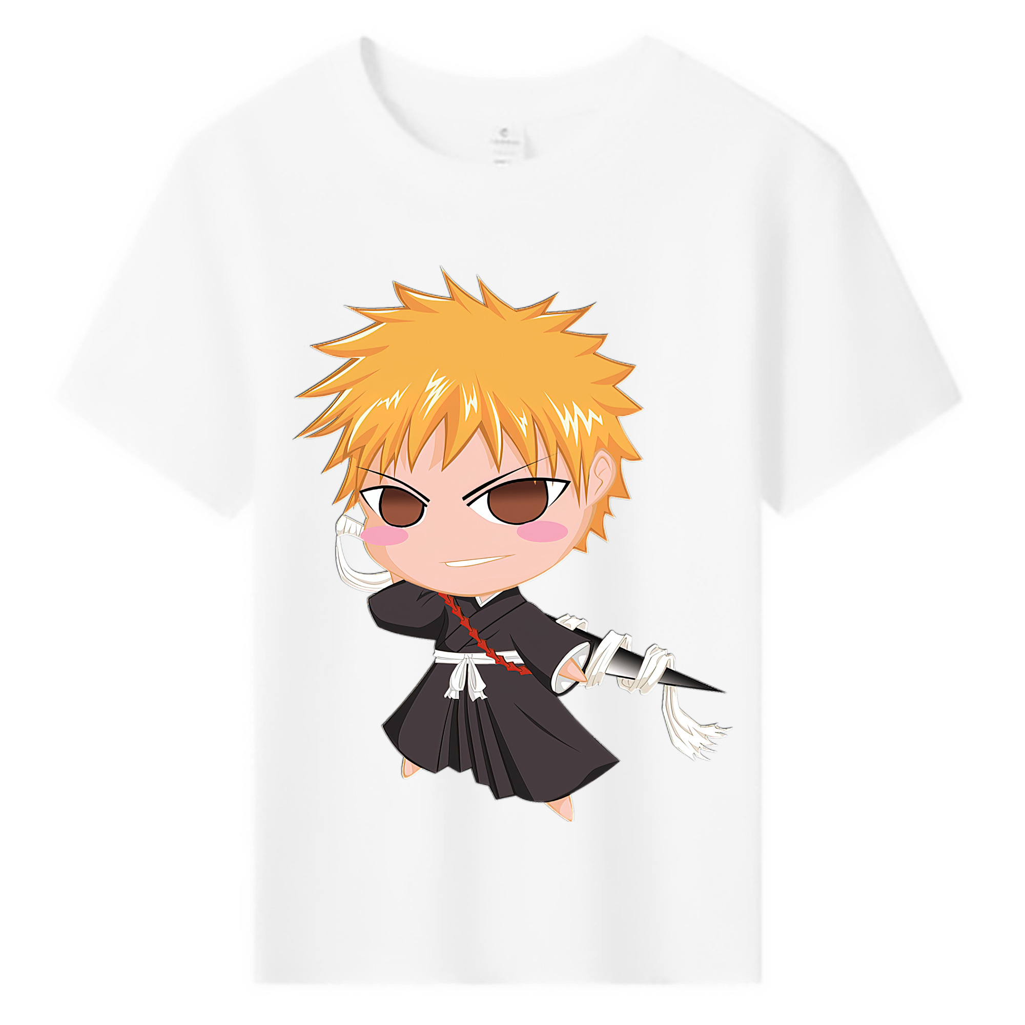 （画像用） ブリーチ 黒崎一護（くろさき いちご）BLEACH Kurosaki Ichigo 綿100％キッズTシャツ（フロントプリント）