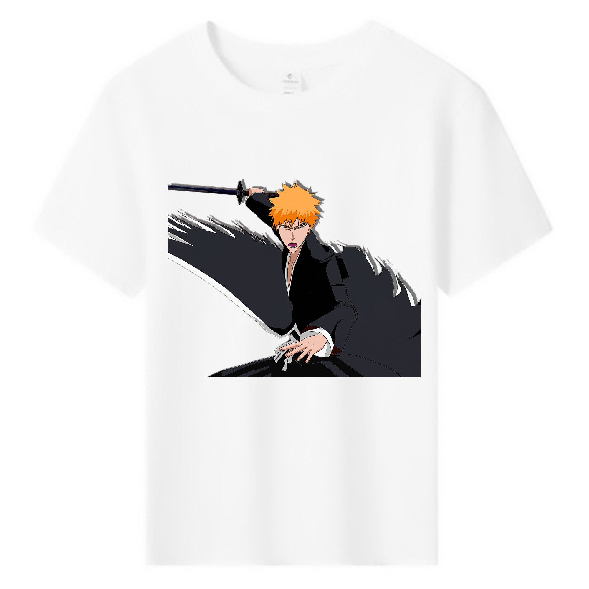 （画像用） ブリーチ 黒崎一護（くろさき いちご）BLEACH Kurosaki Ichigo 綿100％キッズTシャツ（フロントプリント）