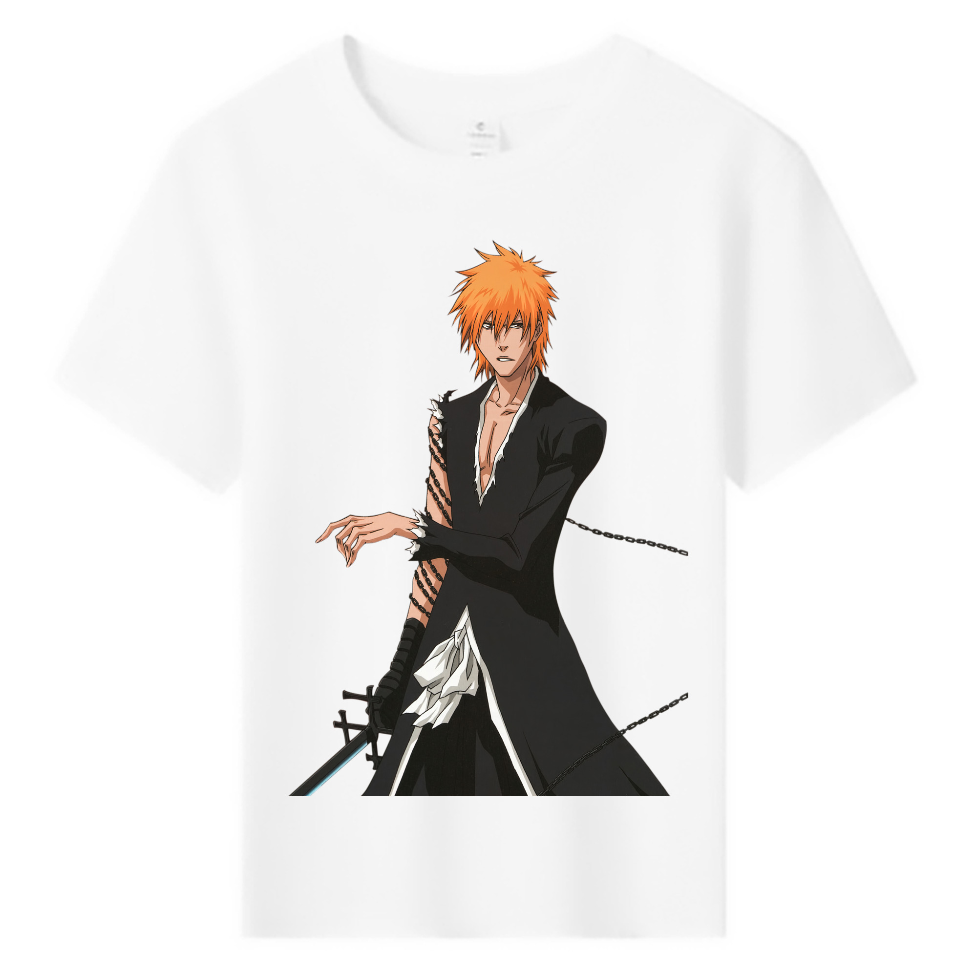 （画像用） ブリーチ 黒崎一護（くろさき いちご）BLEACH Kurosaki Ichigo 綿100％キッズTシャツ（フロントプリント）