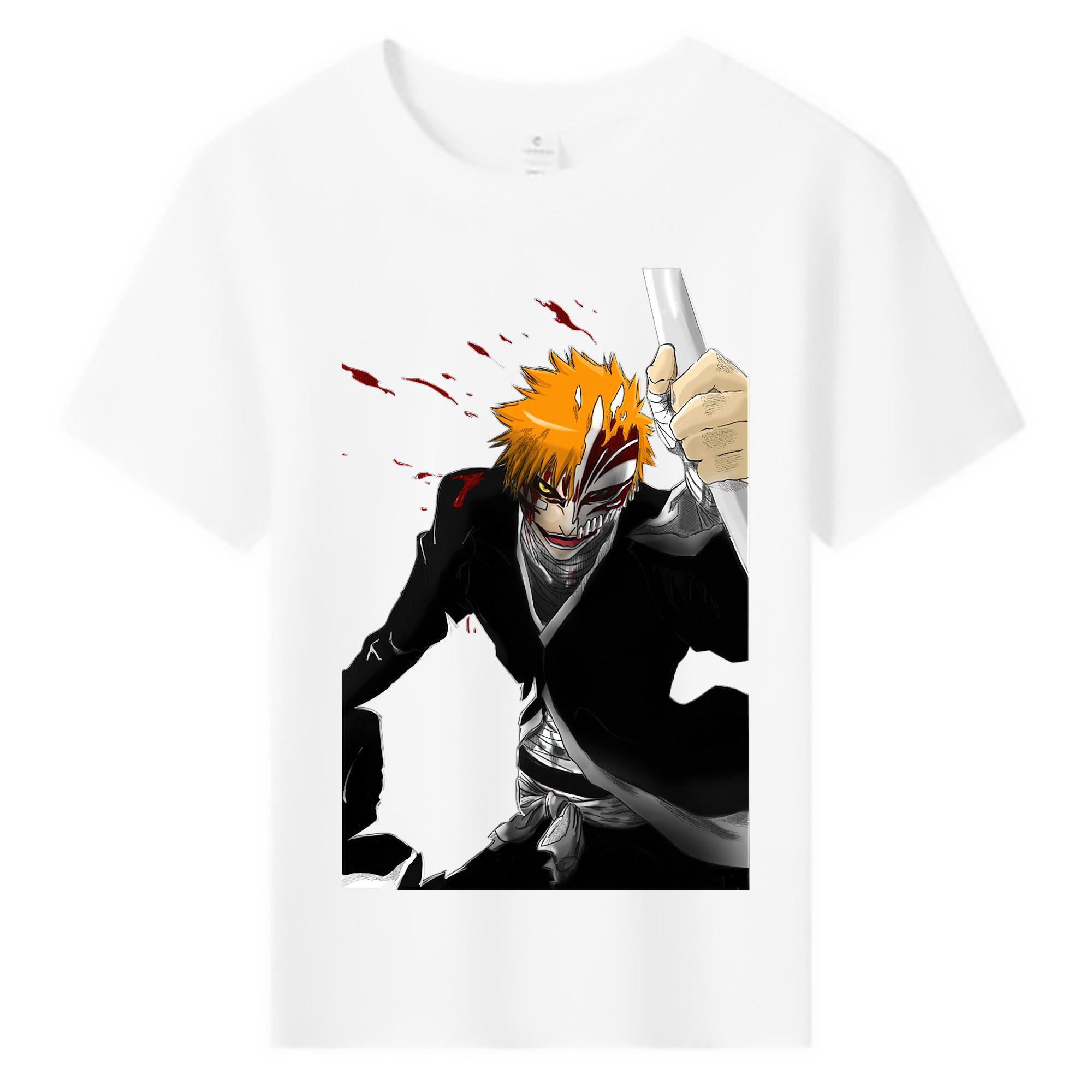 （画像用） ブリーチ 黒崎一護（くろさき いちご）BLEACH Kurosaki Ichigo 綿100％キッズTシャツ（フロントプリント）
