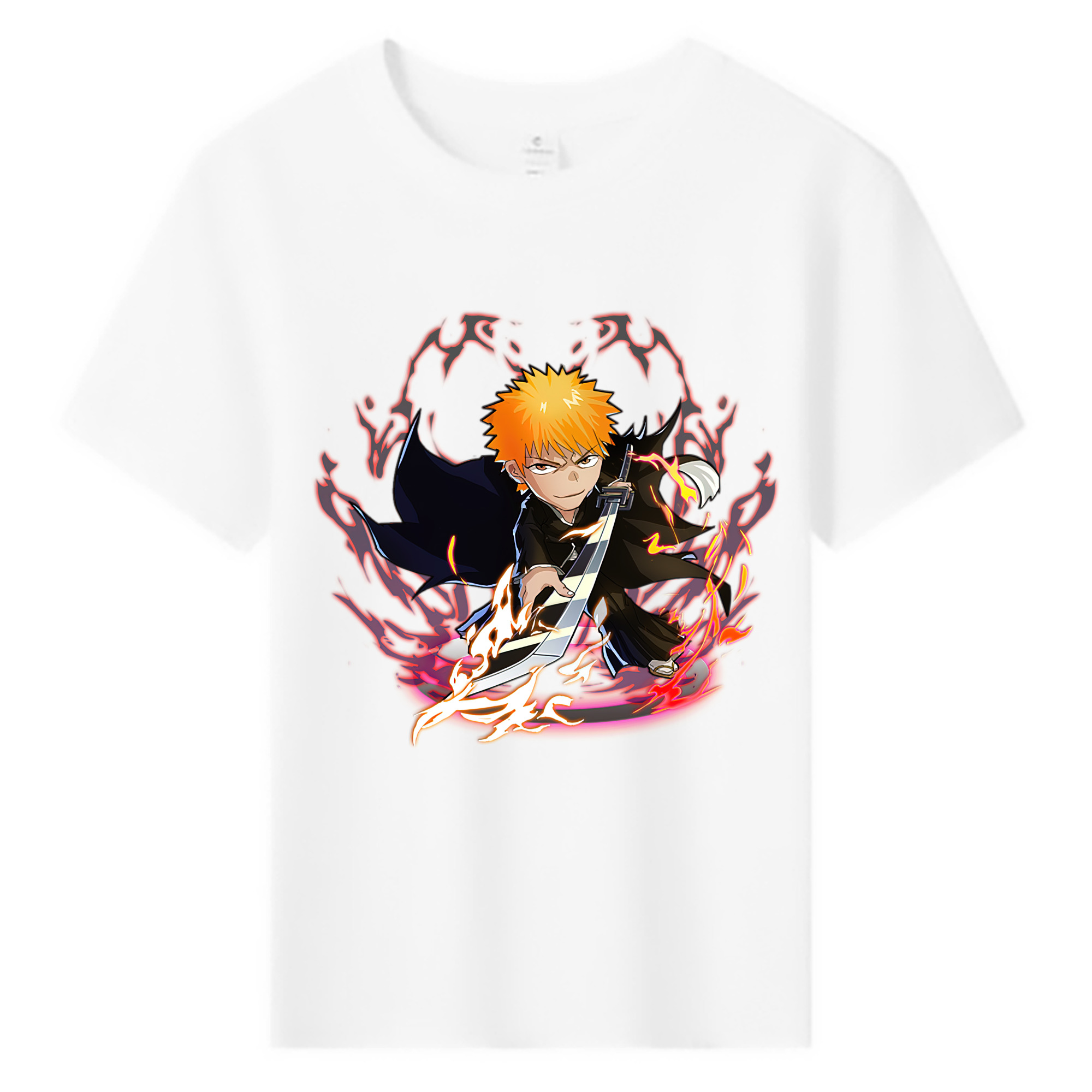 （画像用） ブリーチ 黒崎一護（くろさき いちご）BLEACH Kurosaki Ichigo 綿100％キッズTシャツ（フロントプリント）