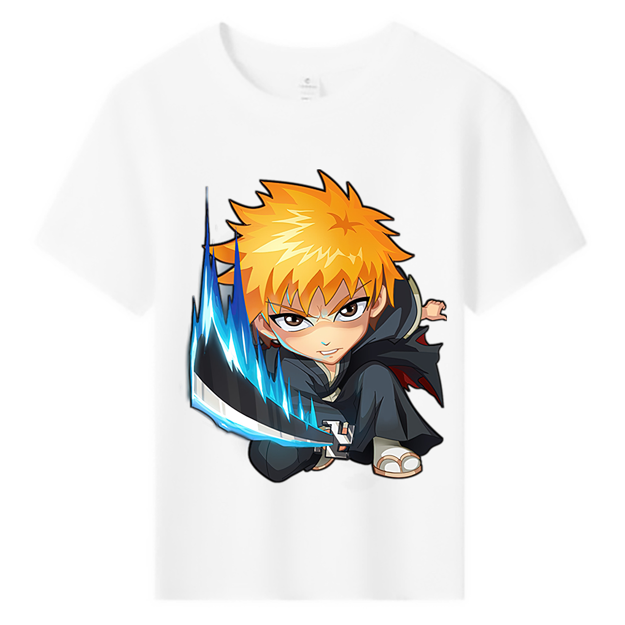 （画像用） ブリーチ 黒崎一護（くろさき いちご）BLEACH Kurosaki Ichigo 綿100％キッズTシャツ（フロントプリント）
