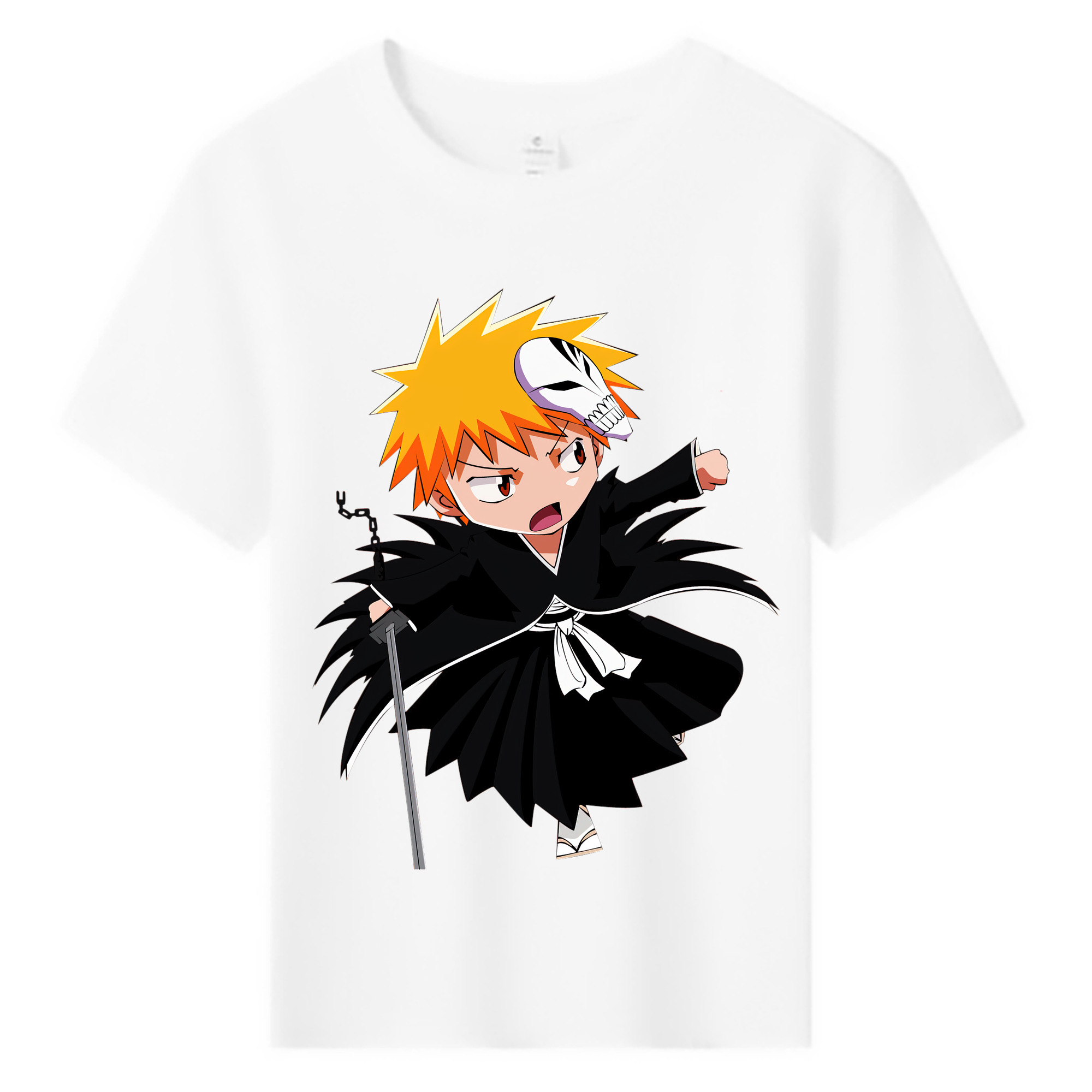 （画像用） ブリーチ 黒崎一護（くろさき いちご）BLEACH Kurosaki Ichigo 綿100％キッズTシャツ（フロントプリント）