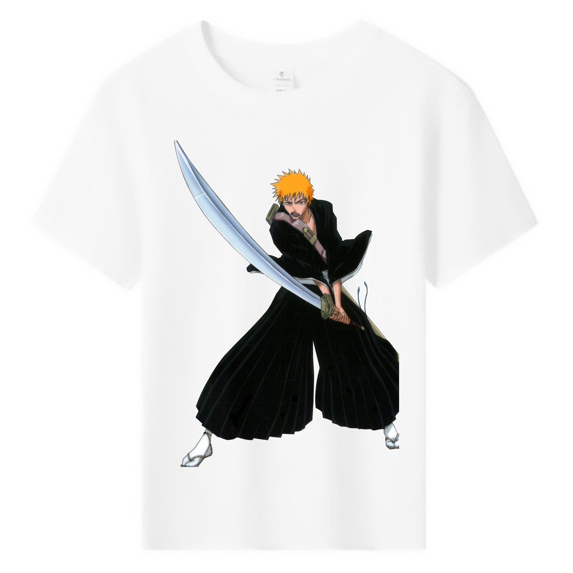 （画像用） ブリーチ 黒崎一護（くろさき いちご）BLEACH Kurosaki Ichigo 綿100％キッズTシャツ（フロントプリント）