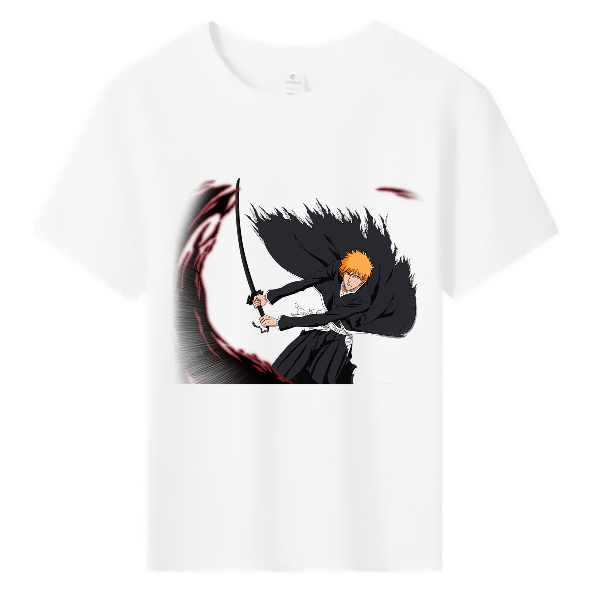 （画像用） ブリーチ 黒崎一護（くろさき いちご）BLEACH Kurosaki Ichigo 綿100％キッズTシャツ（フロントプリント）