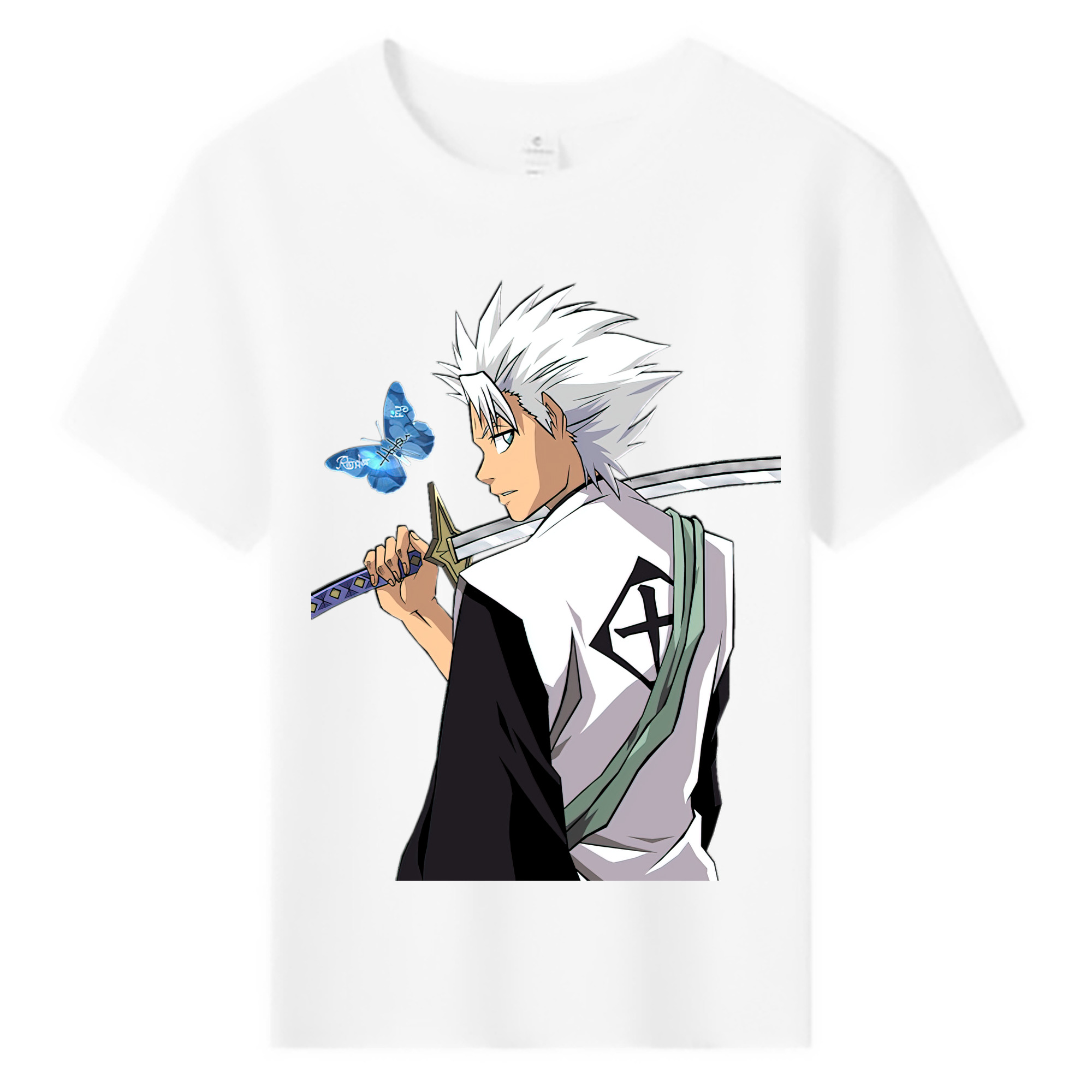 （画像用） ブリーチ 日番谷冬獅郎（ひつがや とうしろう） BLEACH Hitsugaya Toushirou 綿100％キッズTシャツ（フロントプリント）