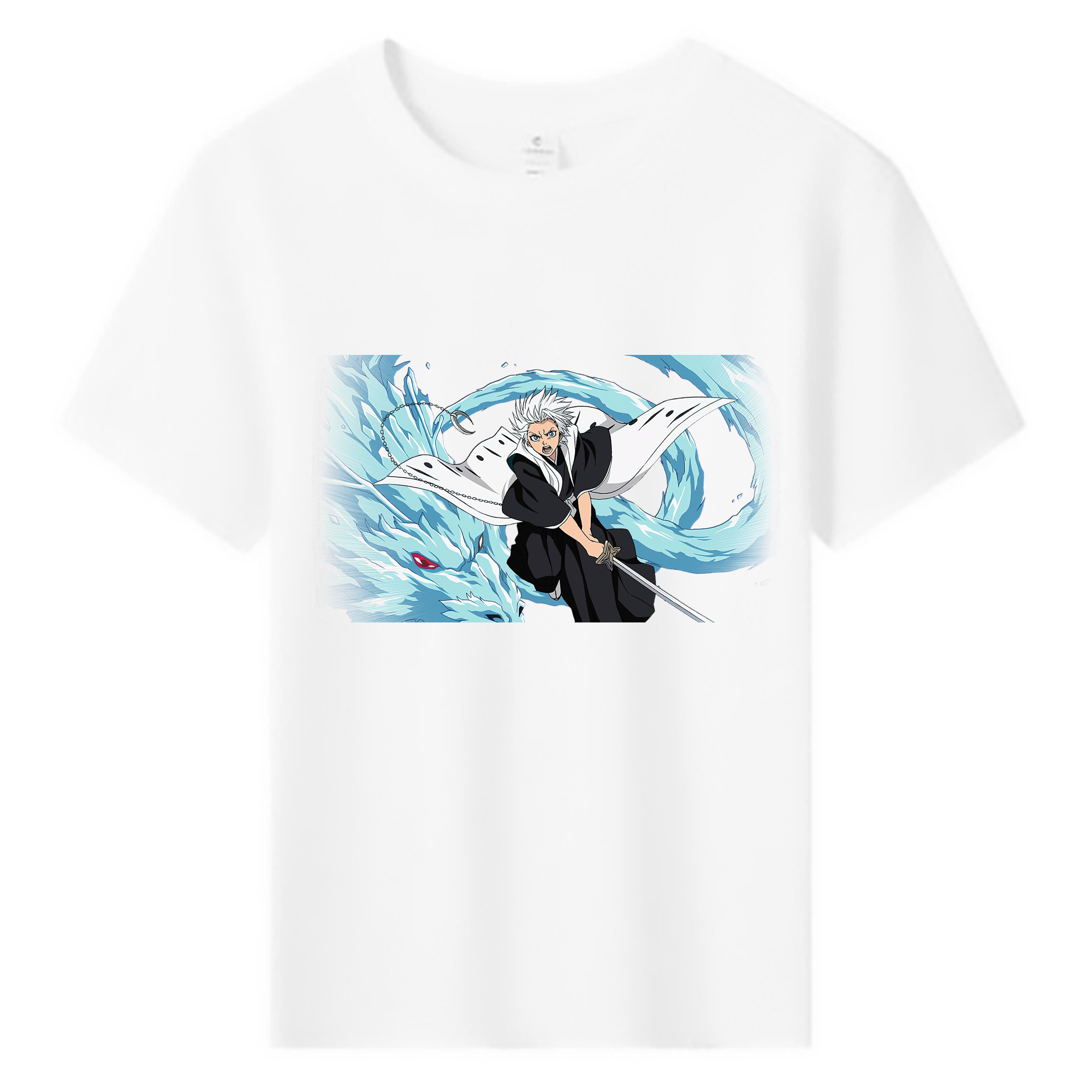 （画像用） ブリーチ 日番谷冬獅郎（ひつがや とうしろう） BLEACH Hitsugaya Toushirou 綿100％キッズTシャツ（フロントプリント）