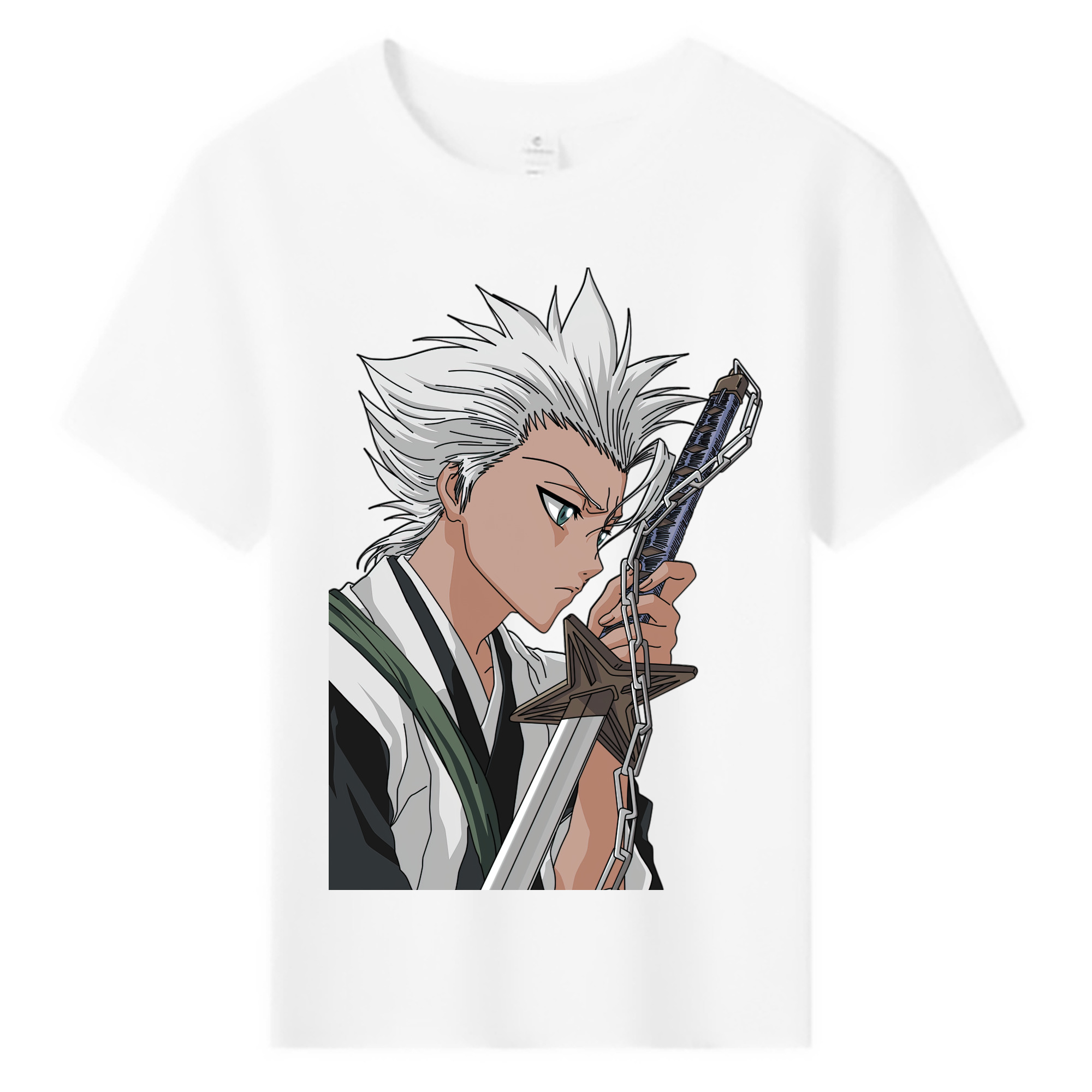 （画像用） ブリーチ 日番谷冬獅郎（ひつがや とうしろう） BLEACH Hitsugaya Toushirou 綿100％キッズTシャツ（フロントプリント）