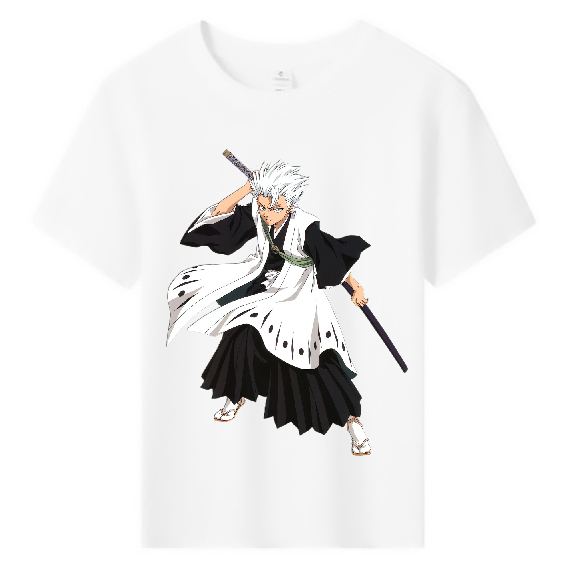 （画像用） ブリーチ 日番谷冬獅郎（ひつがや とうしろう） BLEACH Hitsugaya Toushirou 綿100％キッズTシャツ（フロントプリント）