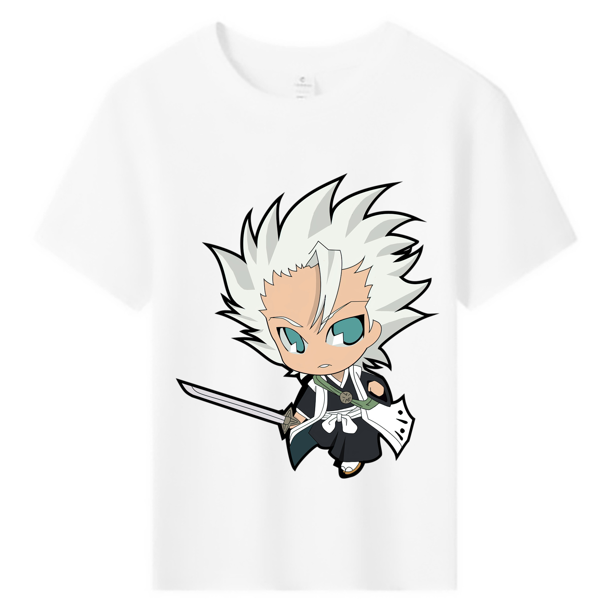 （画像用） ブリーチ 日番谷冬獅郎（ひつがや とうしろう） BLEACH Hitsugaya Toushirou 綿100％キッズTシャツ（フロントプリント）