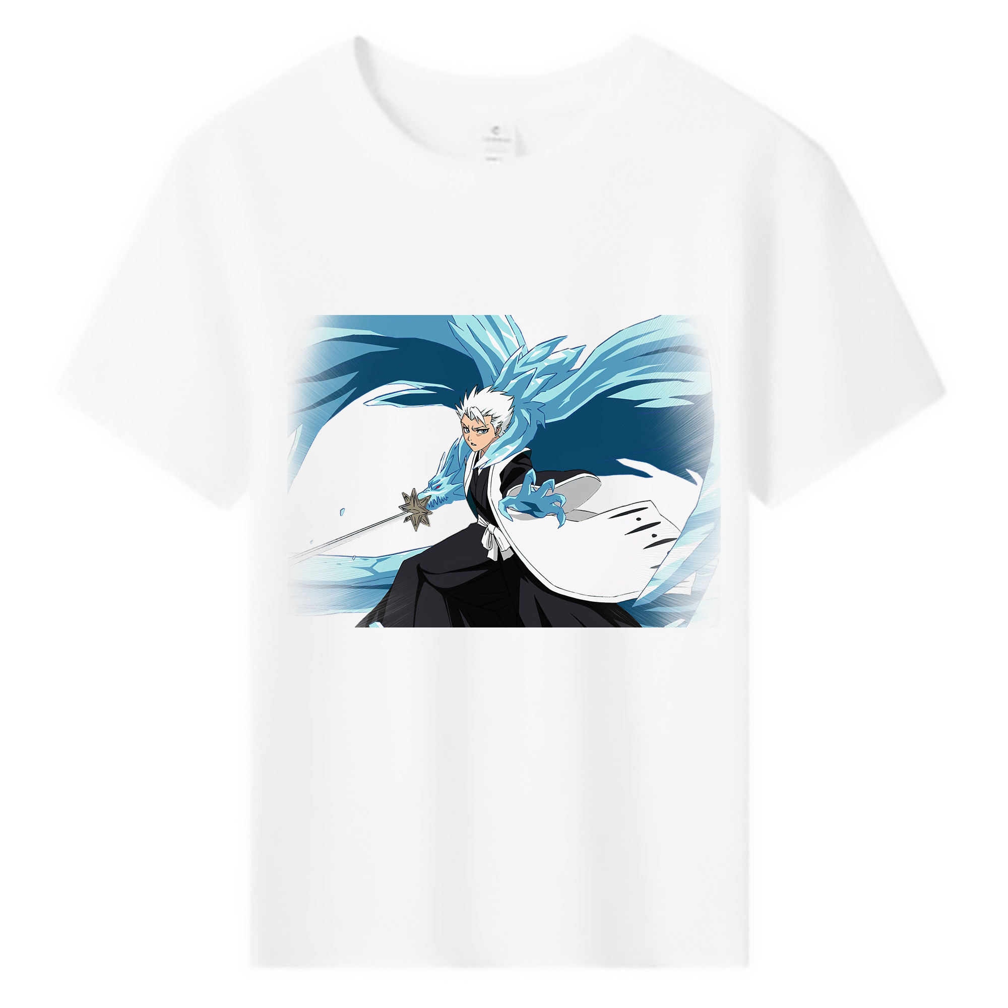 （画像用） ブリーチ 日番谷冬獅郎（ひつがや とうしろう） BLEACH Hitsugaya Toushirou 綿100％キッズTシャツ（フロントプリント）