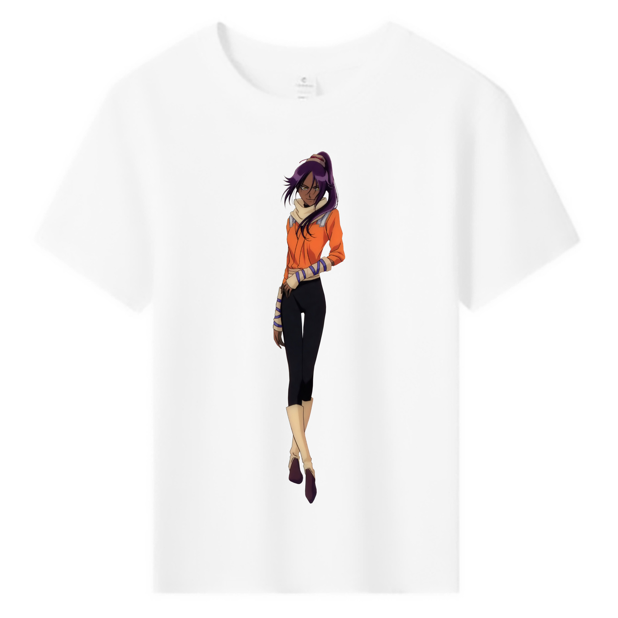 （画像用） ブリーチ 四楓院 夜一（しほういん よるいち） BLEACH Shihouin Yoruichi 綿100％キッズTシャツ（フロントプリント）