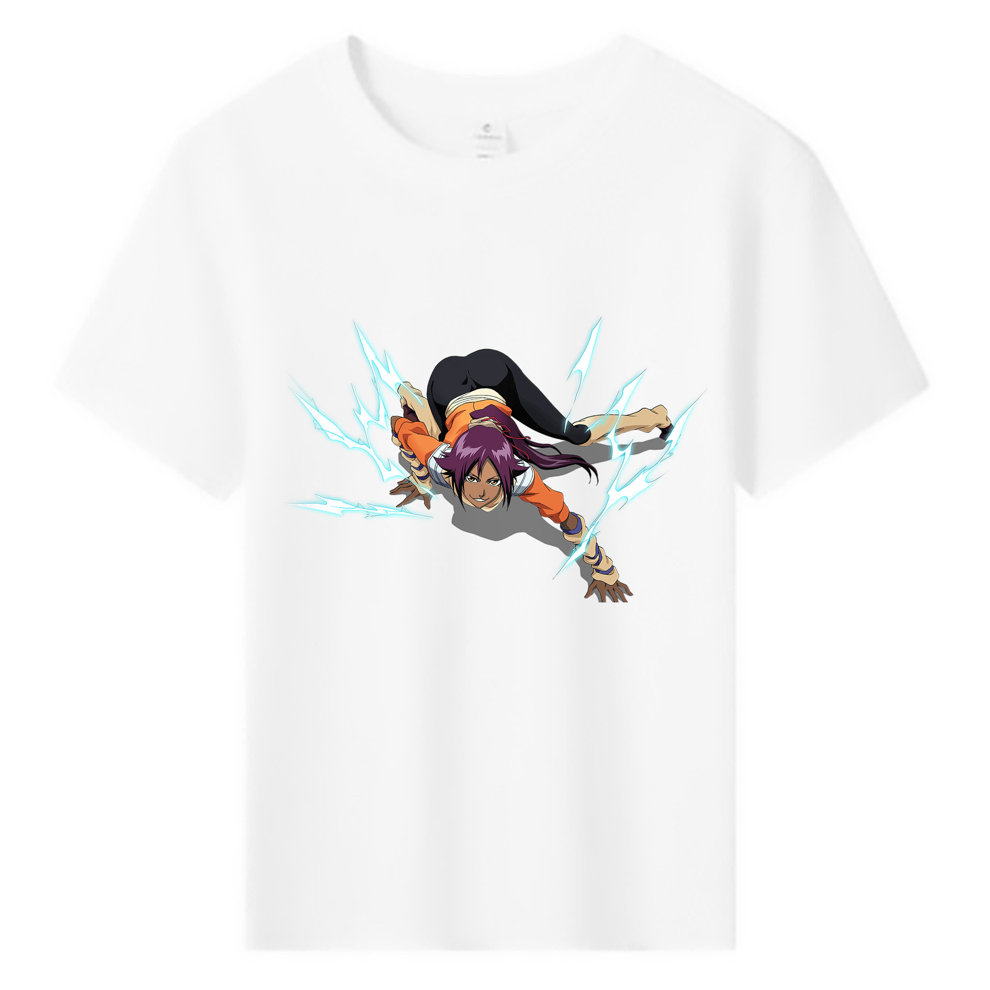（画像用） ブリーチ 四楓院 夜一（しほういん よるいち） BLEACH Shihouin Yoruichi 綿100％キッズTシャツ（フロントプリント）