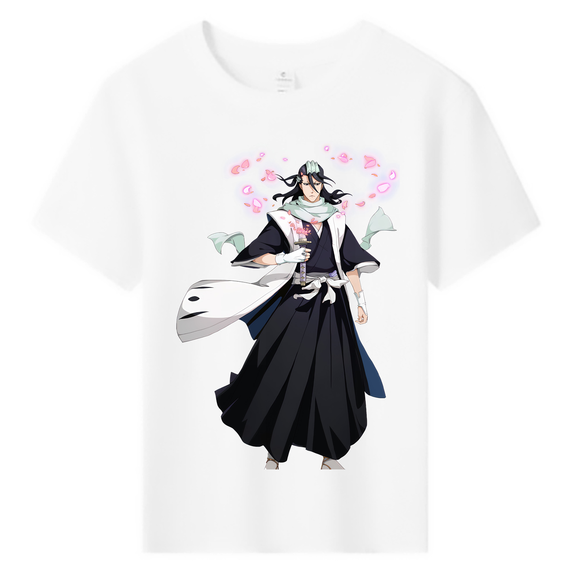 （画像用） ブリーチ くちき びゃくや BLEACH Kuchiki Byakuya 綿100％キッズTシャツ（フロントプリント）